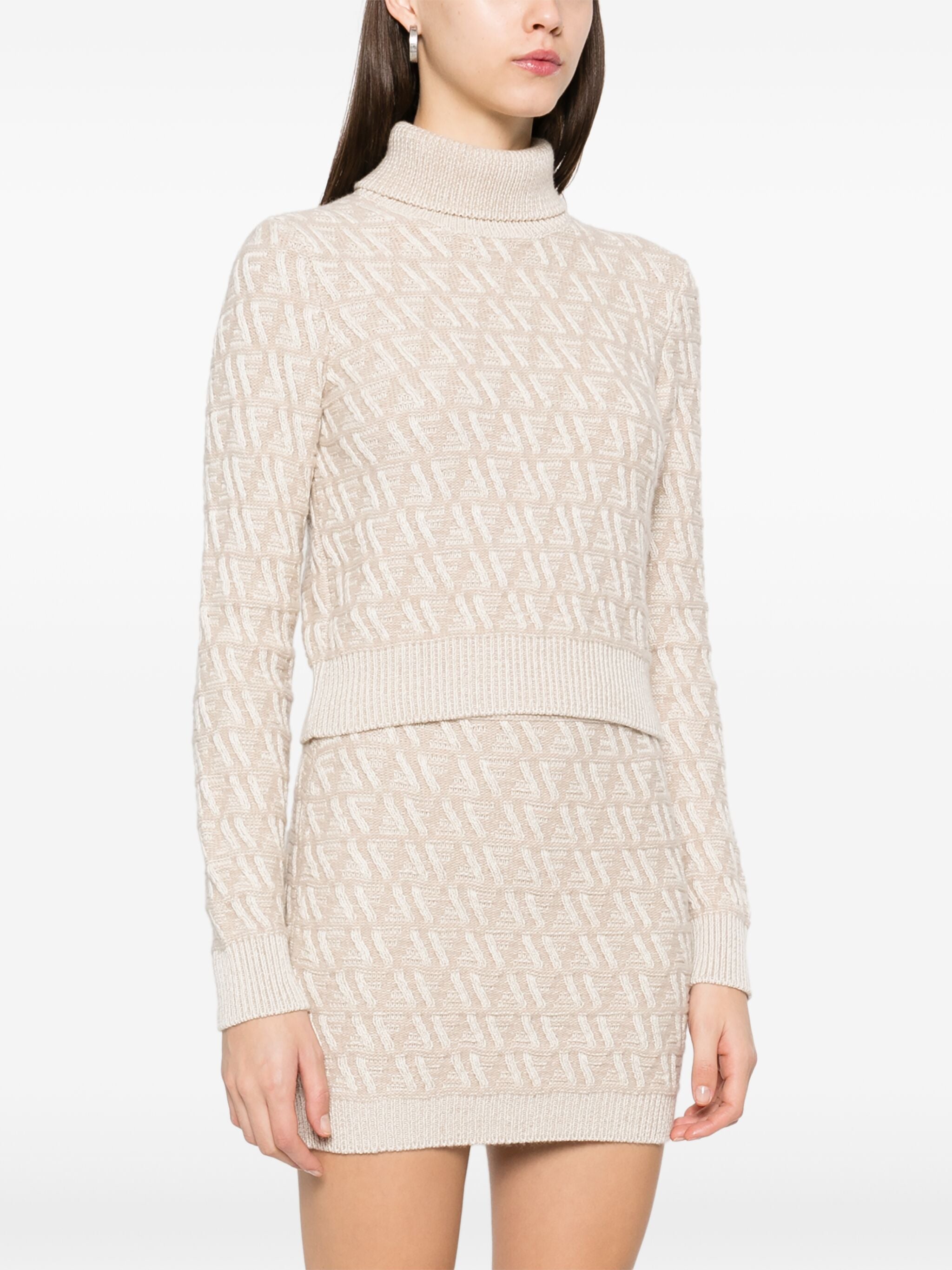 FENDI FF High-Turtleneck Jumper - Size 38