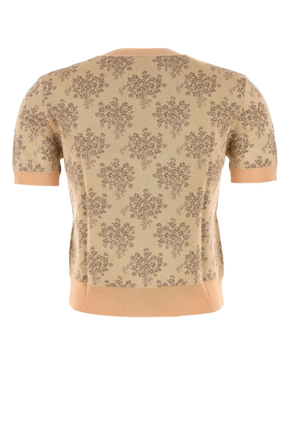 FENDI Embroidered Viscose Sweater with Floral Lurex Design - Women's