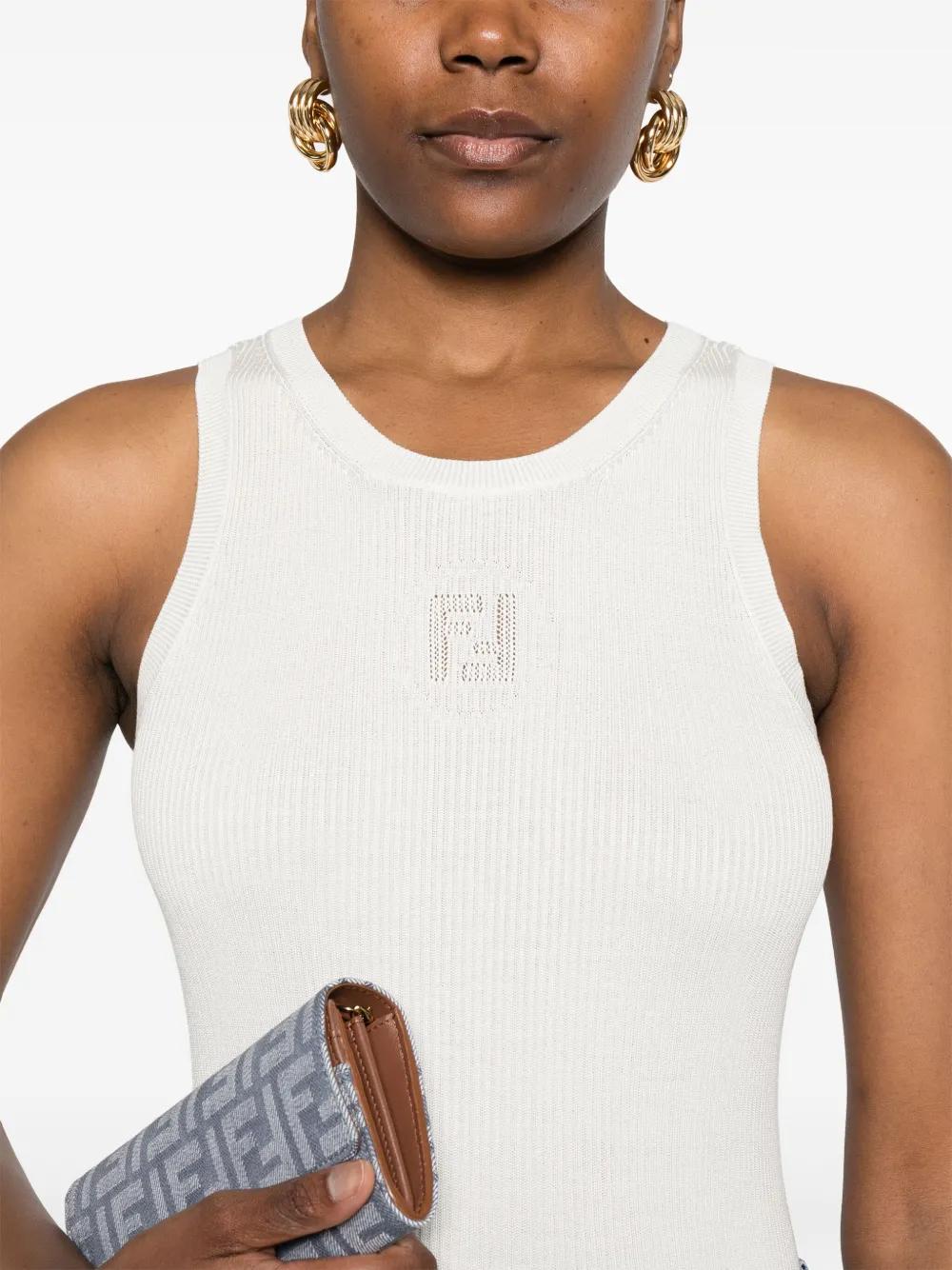 FENDI Ribbed Sleeveless Top