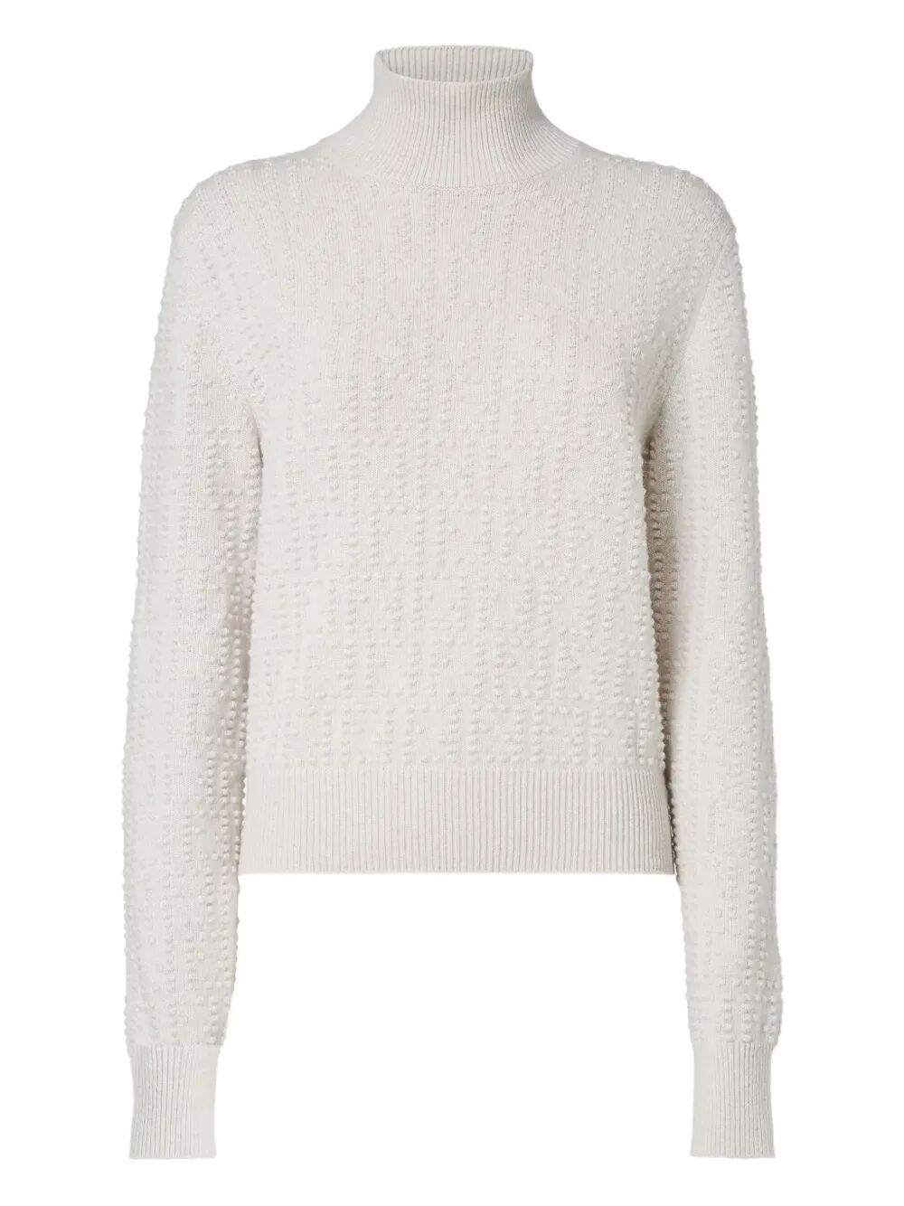 FENDI Stretch Wool Blend Sweater with Pom Pom Detail for Women