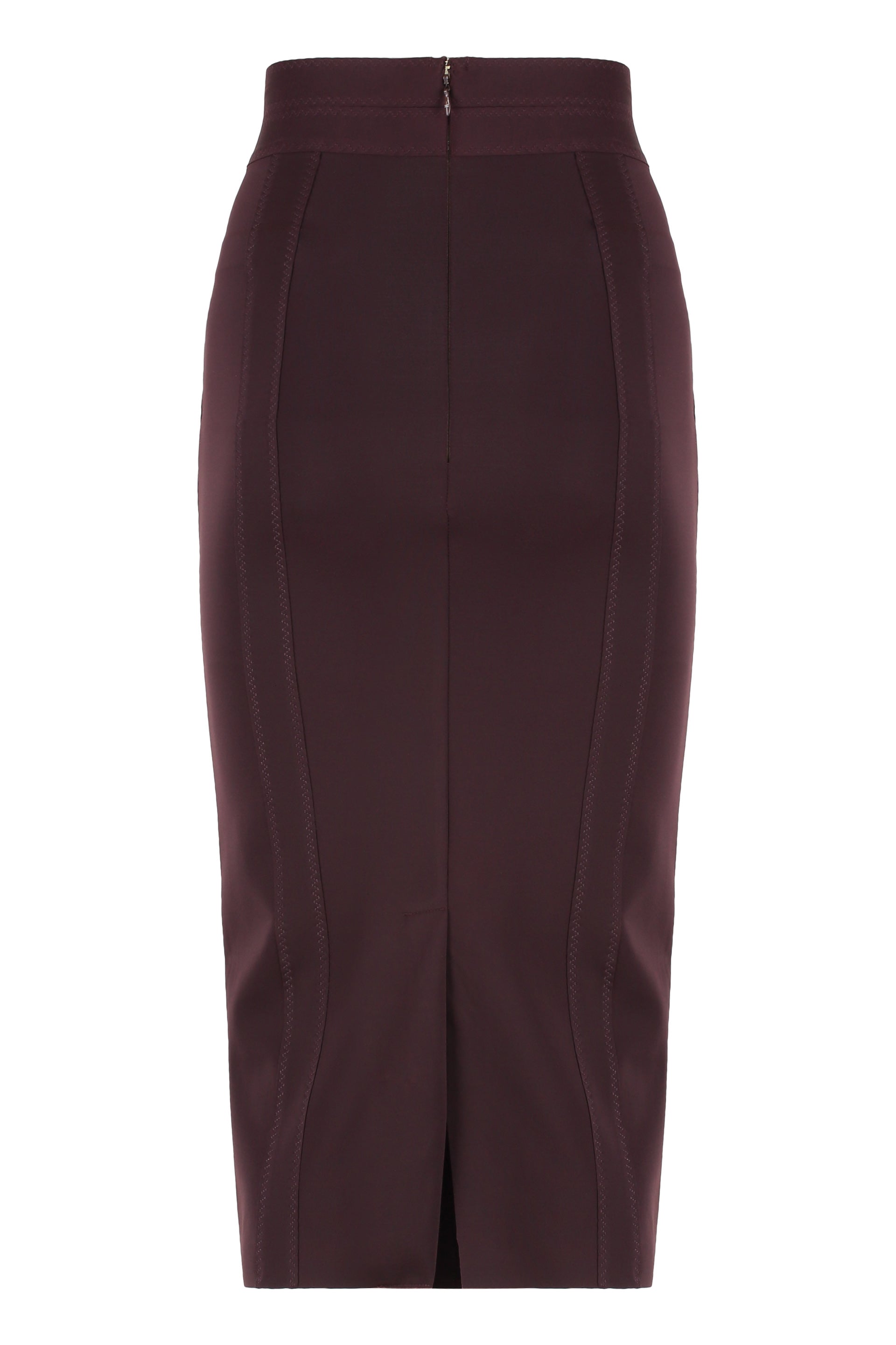 ELISABETTA FRANCHI Women's Stretch Pencil Skirt with Logo Detail