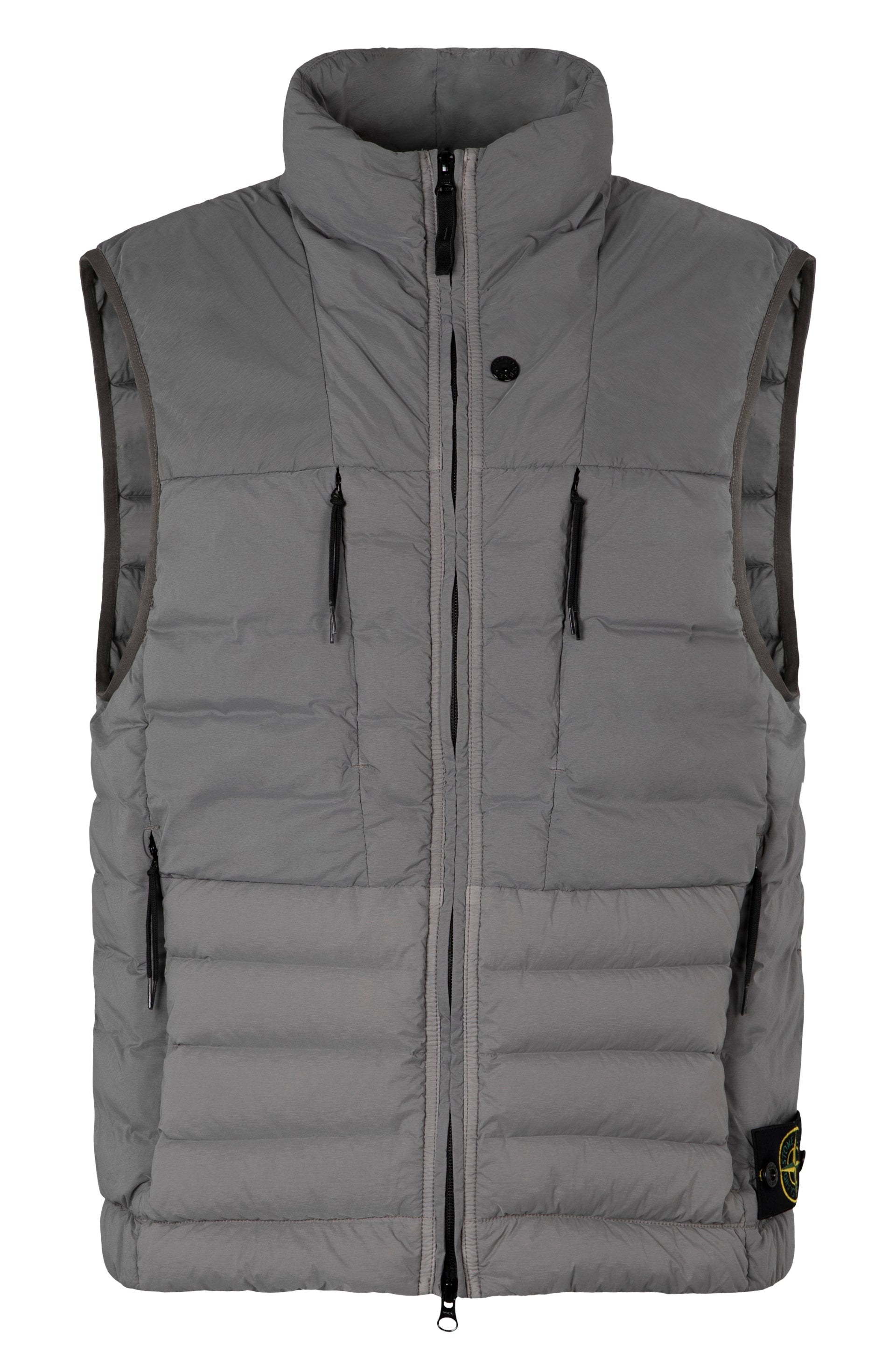 STONE ISLAND Men's Full Zip Down Vest with Removable Logo Patch