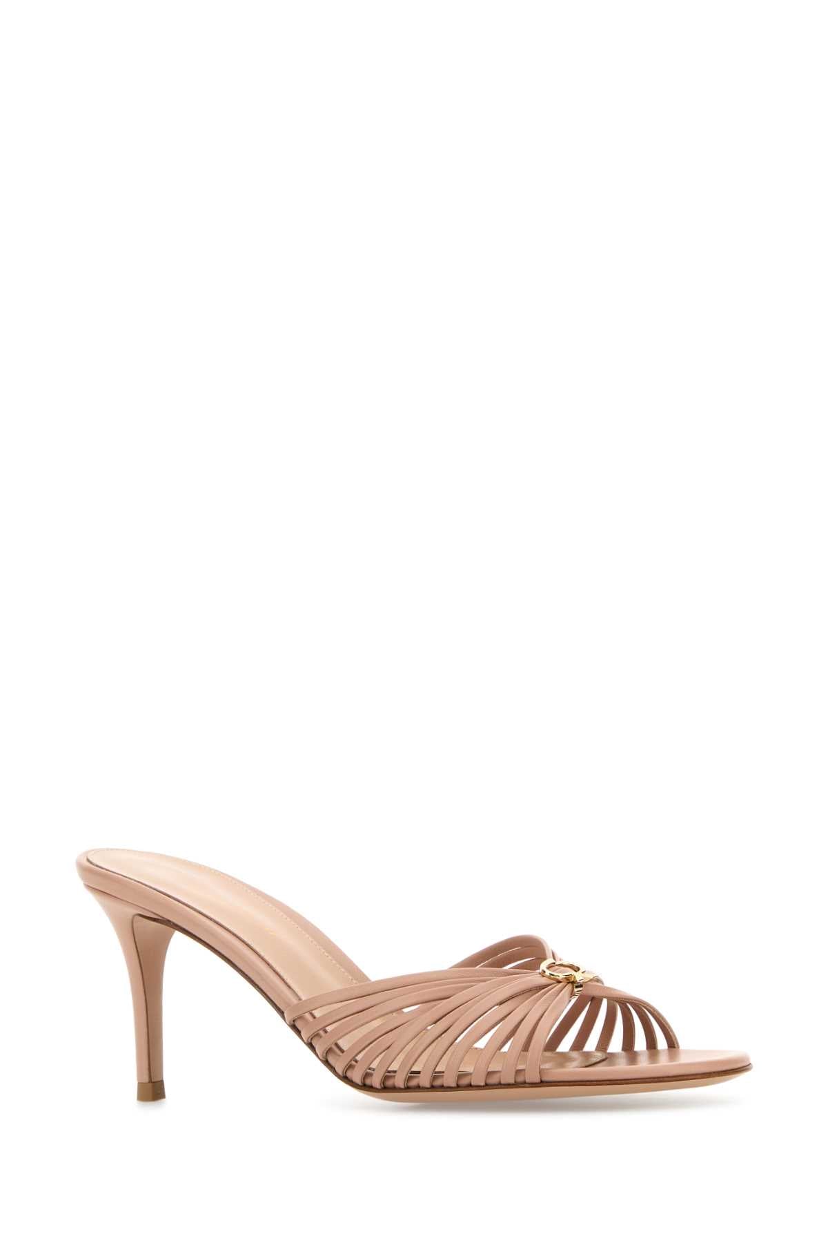 GIANVITO ROSSI Leather VYNA Flat Sandals for Women