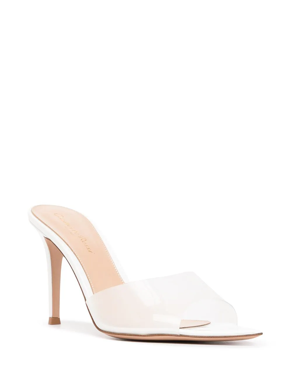 GIANVITO ROSSI Elle 85 Pointed Plexiglass Sandals