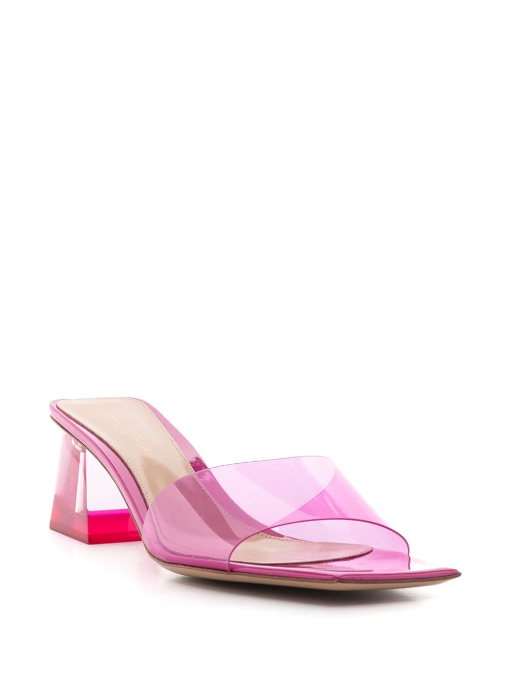 GIANVITO ROSSI Transparent Mini Flat with Square Toe