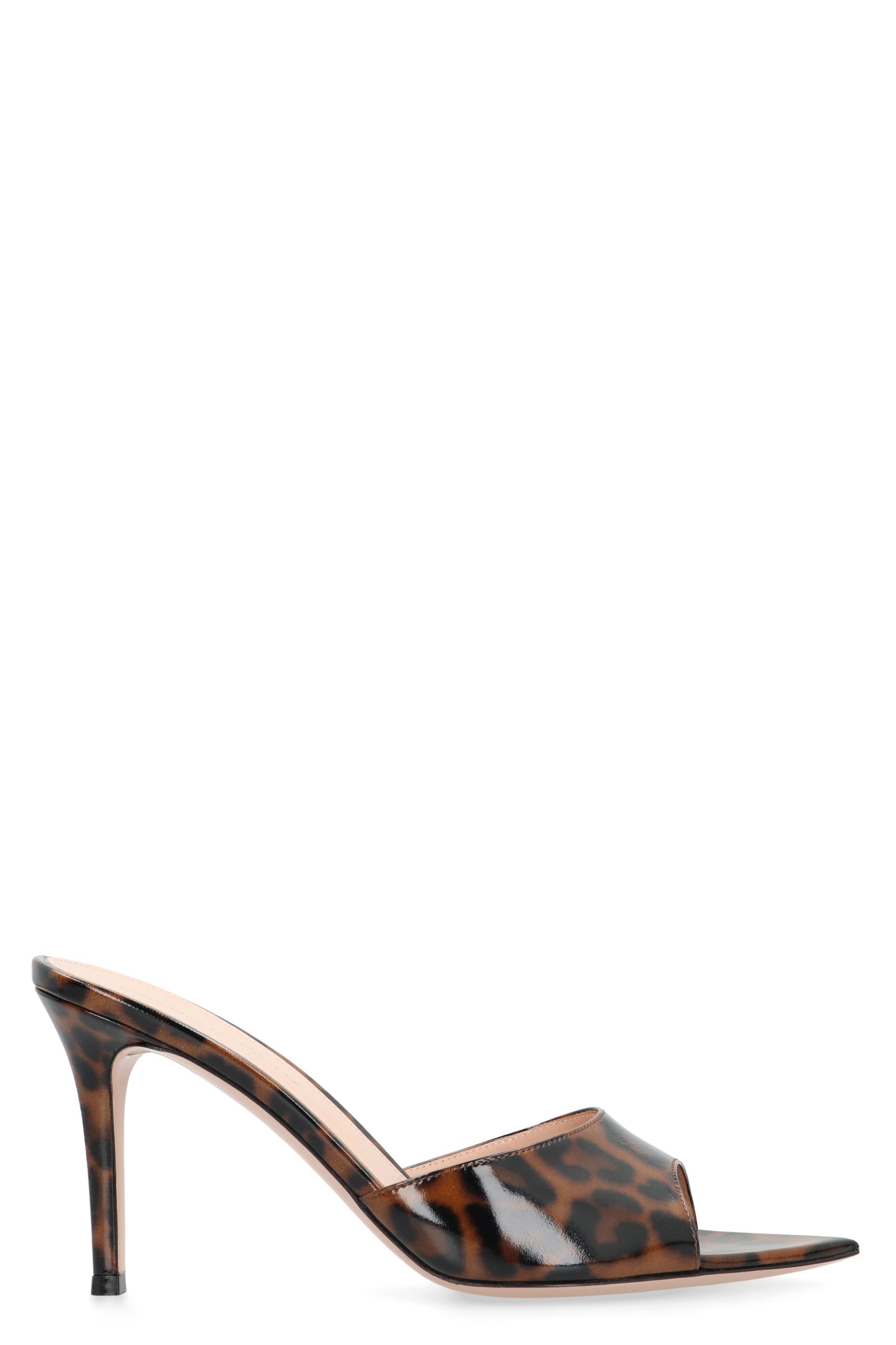 GIANVITO ROSSI Pointed Open-Toe Flat Sandals with Stiletto Heel