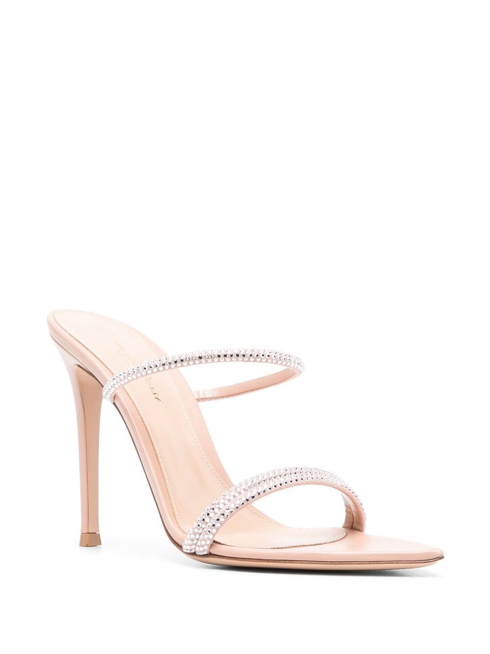 GIANVITO ROSSI Rhinestone Embellished Flat Sandals - 110mm Height