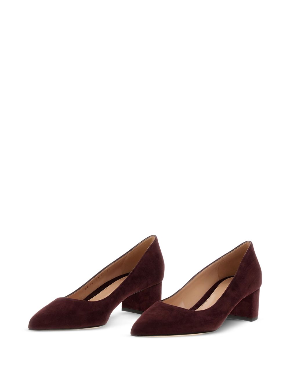 GIANVITO ROSSI Elegant Suede Leather Pumps with Block Heel