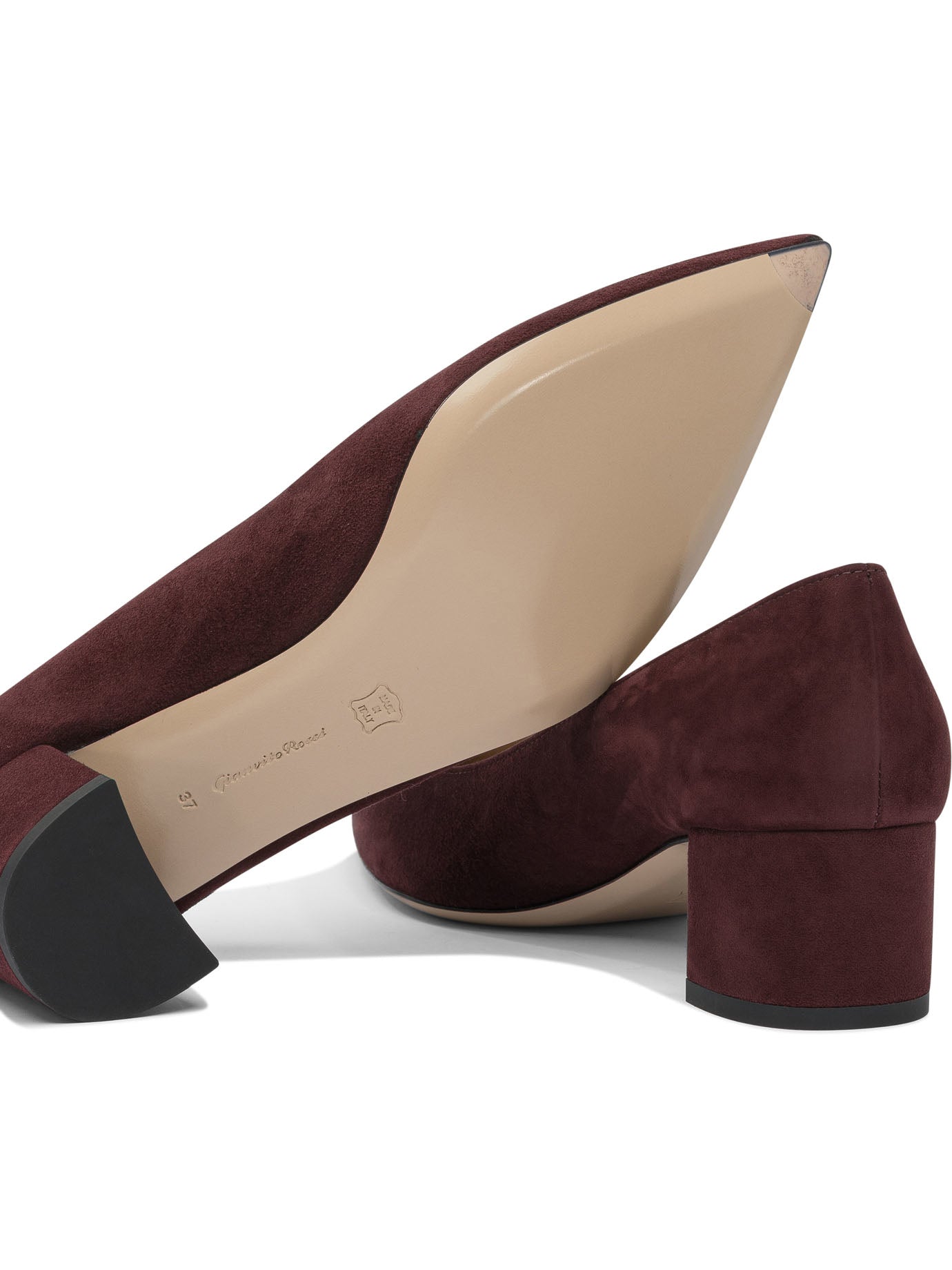 GIANVITO ROSSI Elevated Suede Heeled Pumps 45