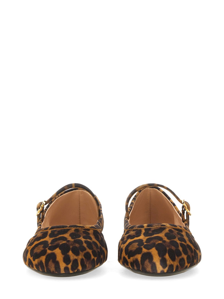 GIANVITO ROSSI Ballerina Flats for Women in Animal Print