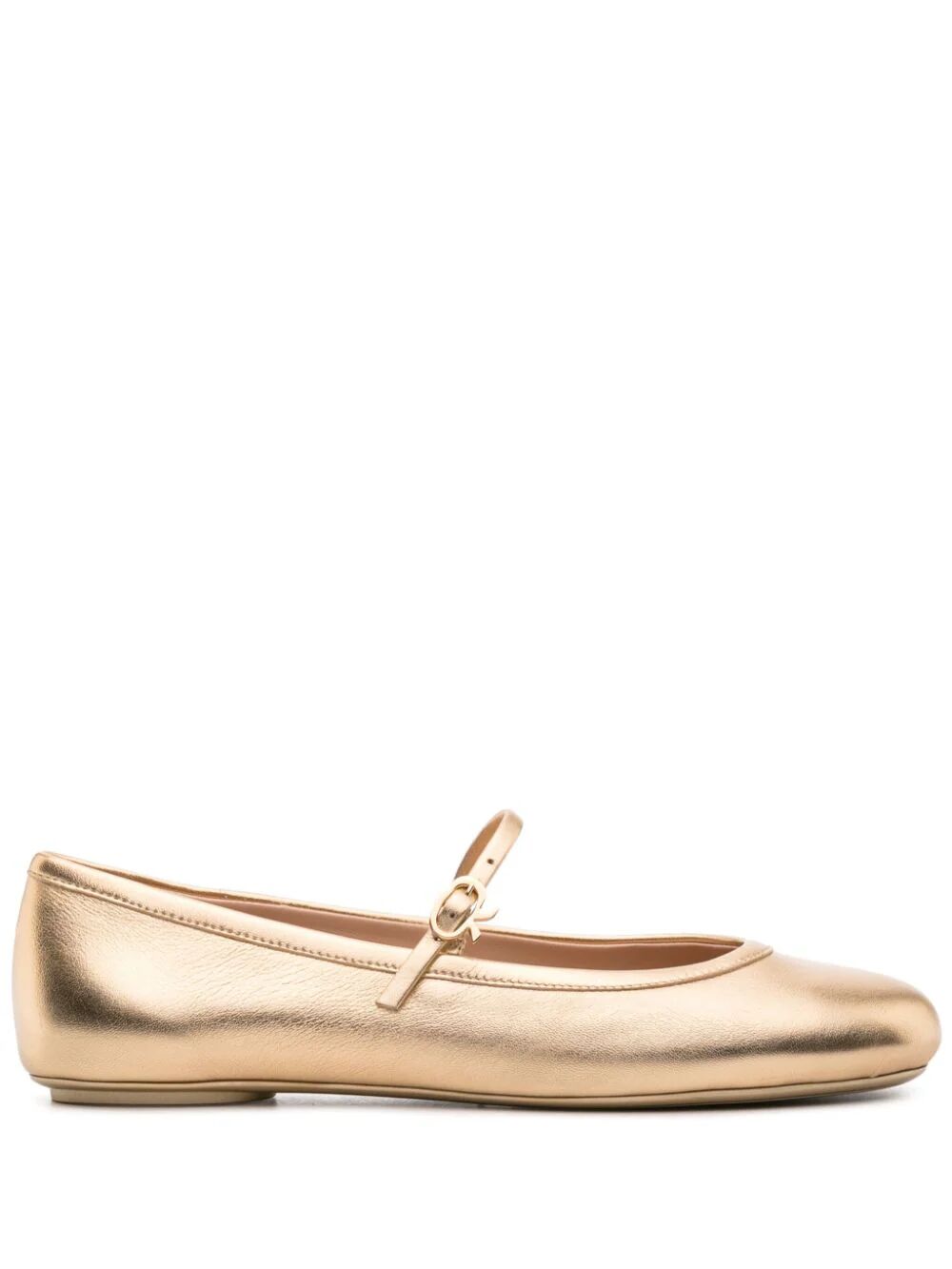 GIANVITO ROSSI Elegant Metallic Ballerina Flat Shoes