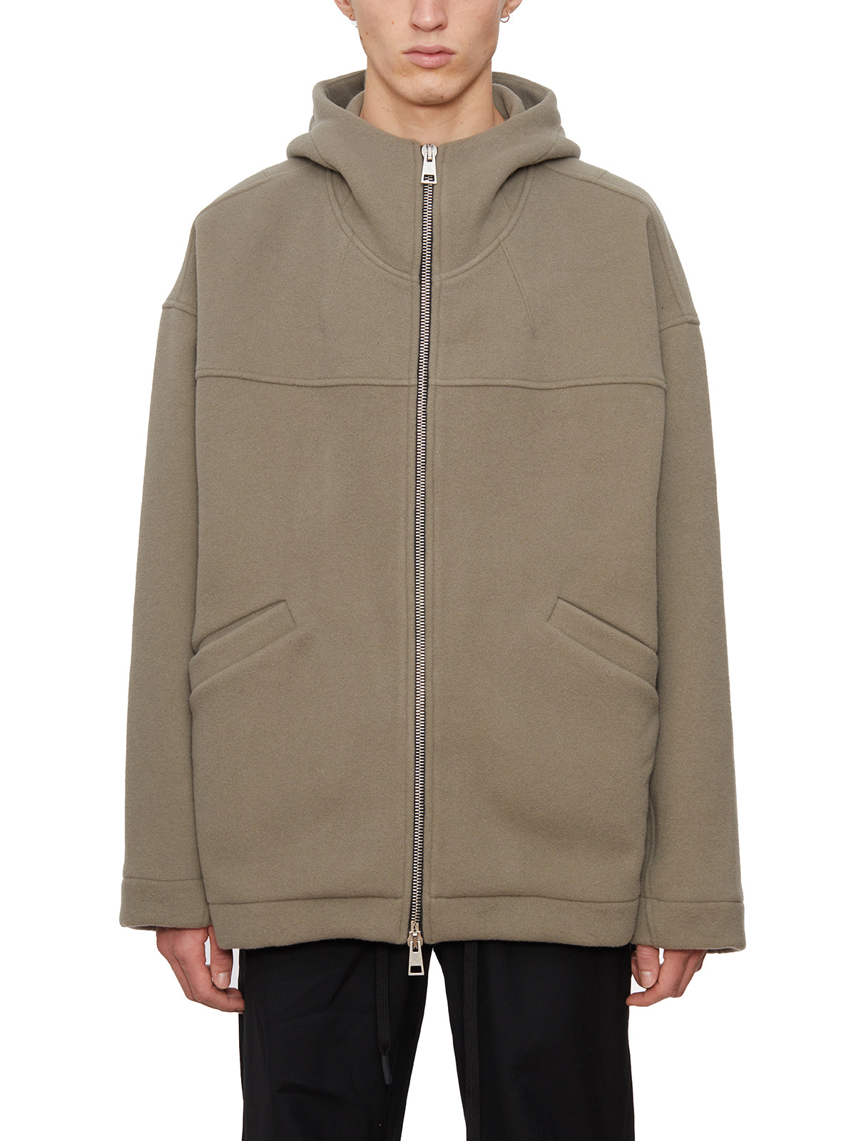 ANDREA YA'AQOV Oversized Jacket with Hood - Size M