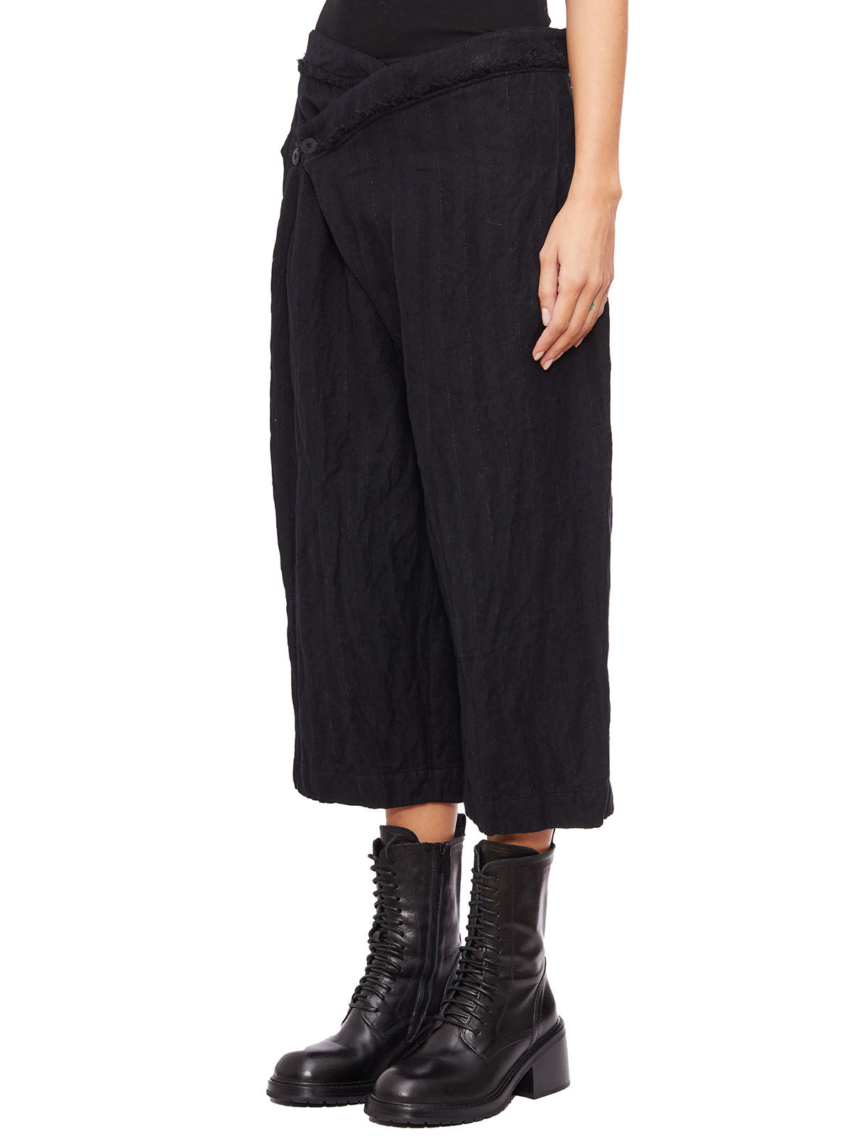 MARC LE BIHAN Asymmetrical Closure 3/4 Trousers for Women