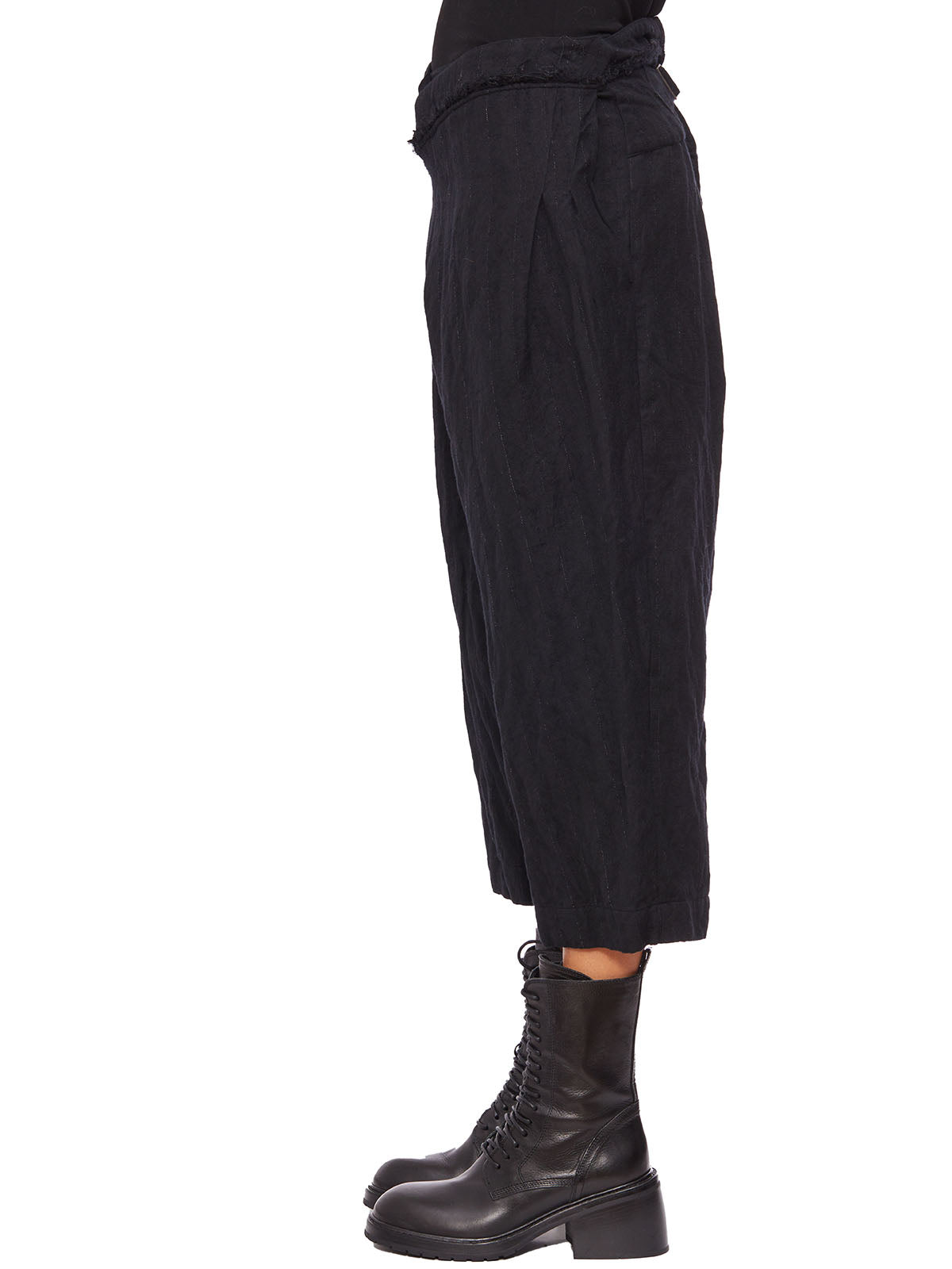 MARC LE BIHAN Asymmetrical Closure 3/4 Trousers for Women