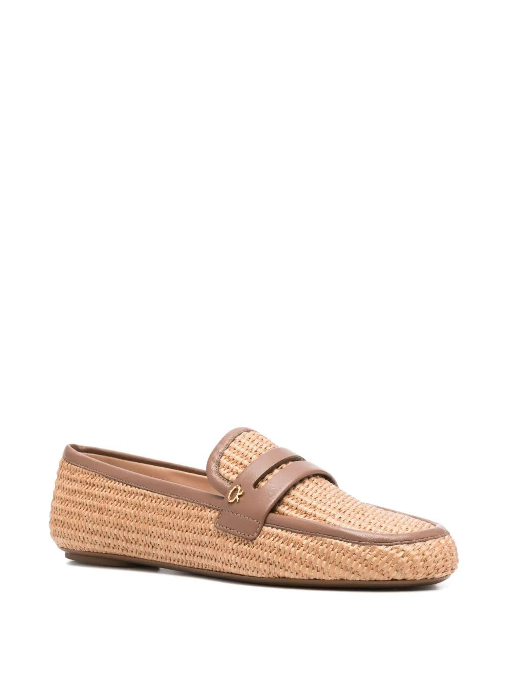 GIANVITO ROSSI Giorgia Loafers - Elegant Raffia Slip-Ons for Women