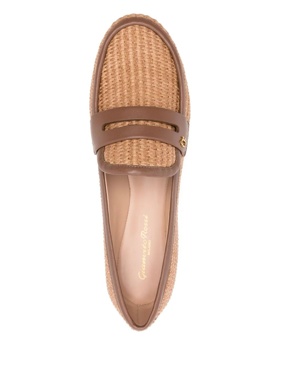 GIANVITO ROSSI Giorgia Loafers - Elegant Raffia Slip-Ons for Women