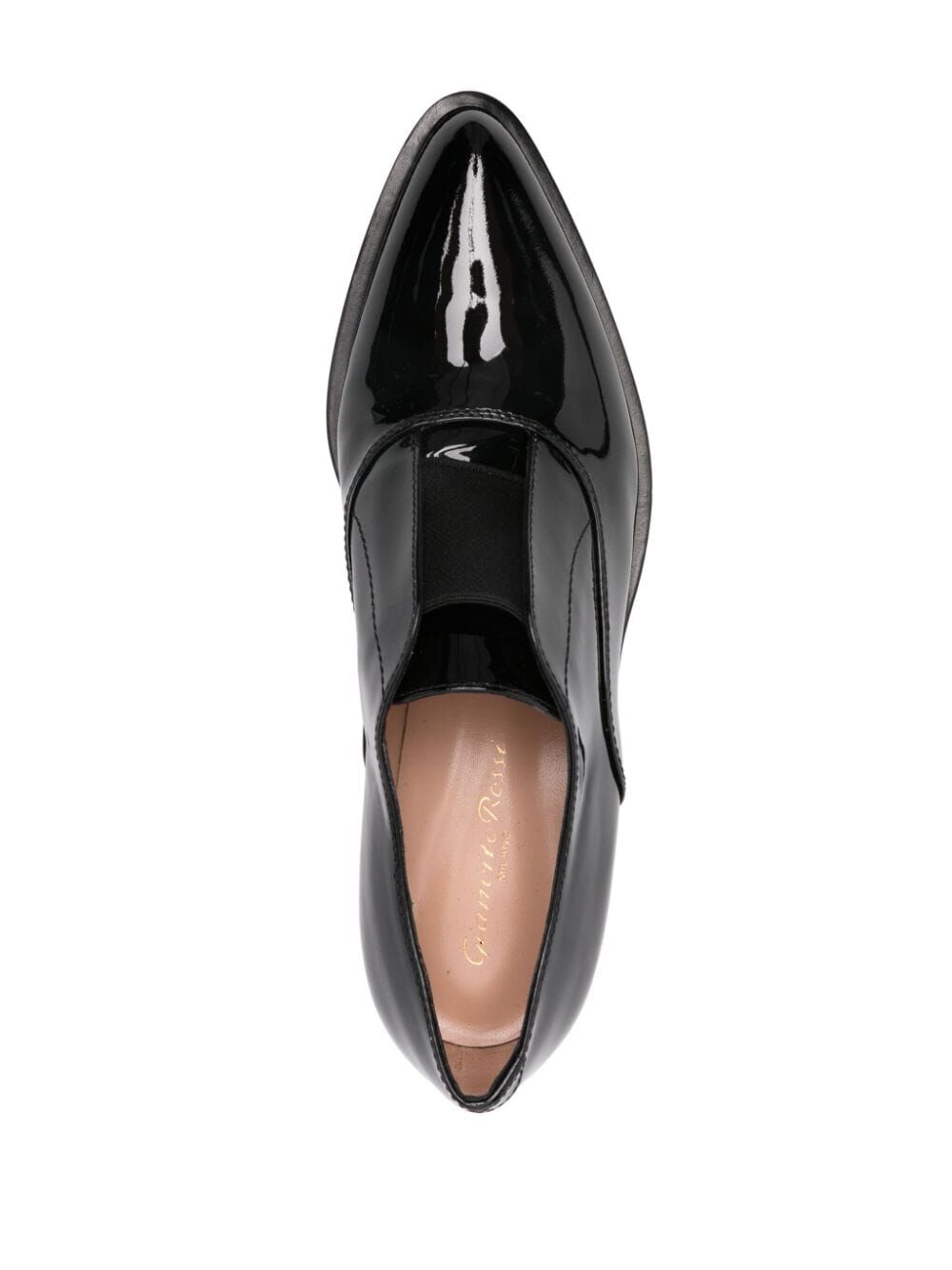 GIANVITO ROSSI Lace-Up Patent Leather Moccasins for Women