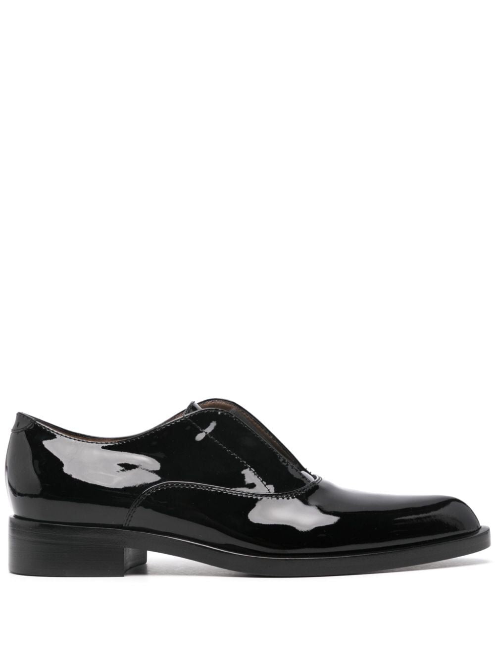 GIANVITO ROSSI Lace-Up Patent Leather Moccasins for Women