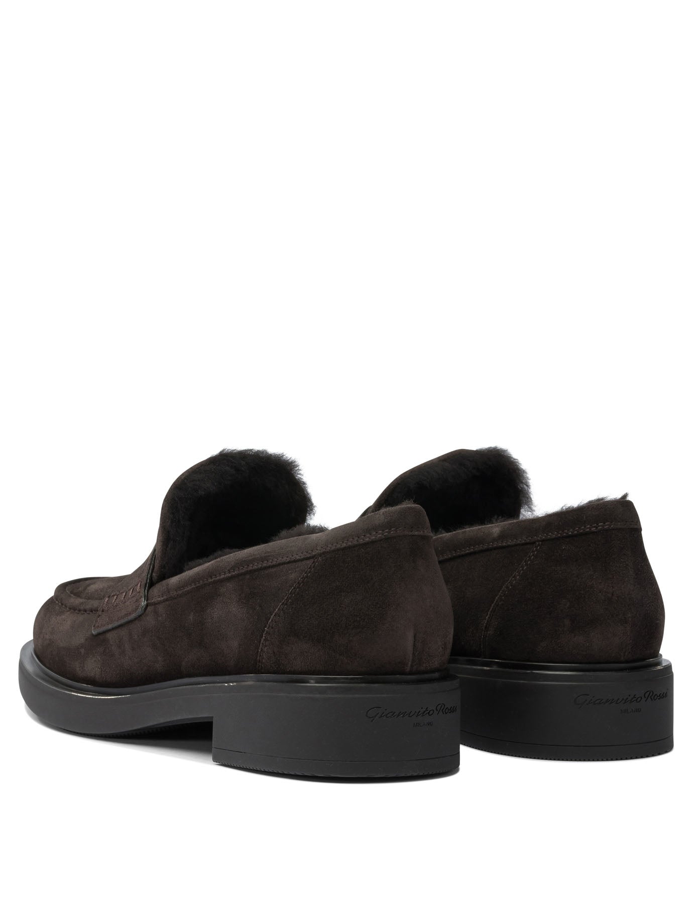 GIANVITO ROSSI Women's Rounded Loafers with Penny Bar