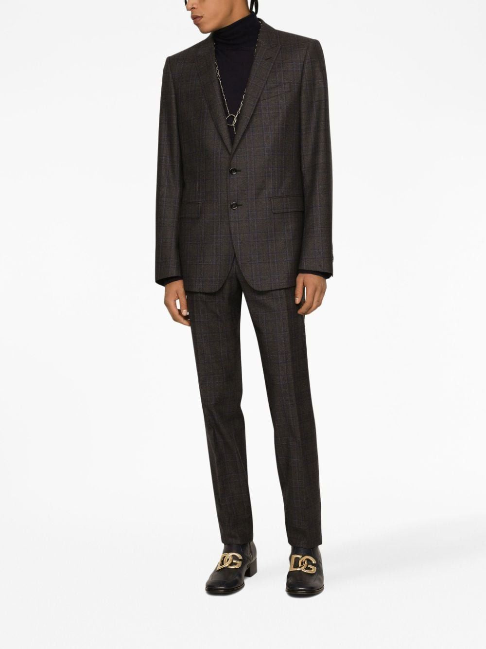 DOLCE & GABBANA Prince of Wales Check Pattern Blazer for Men