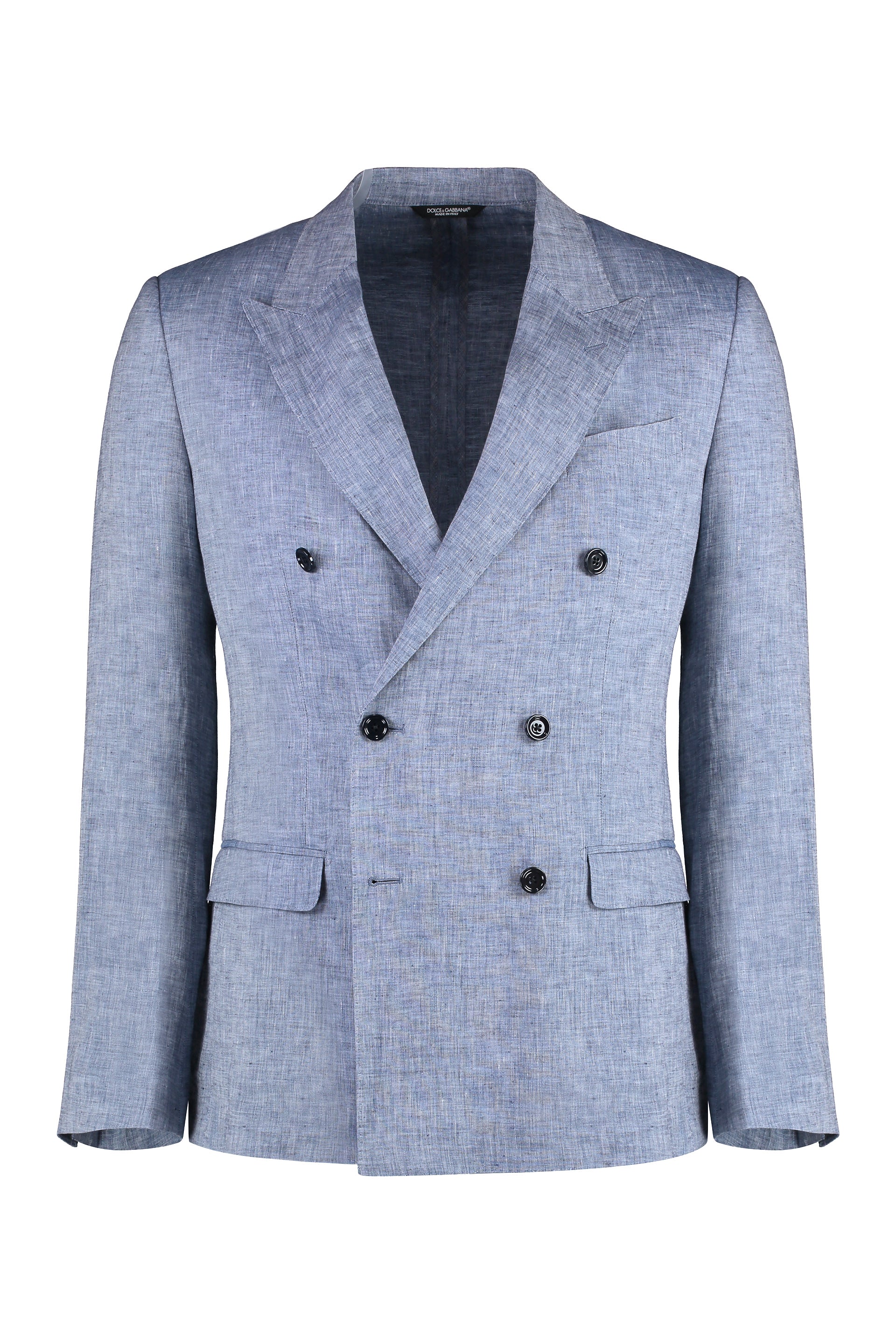 DOLCE & GABBANA Double-Breasted Linen Jacket for Men - SS24