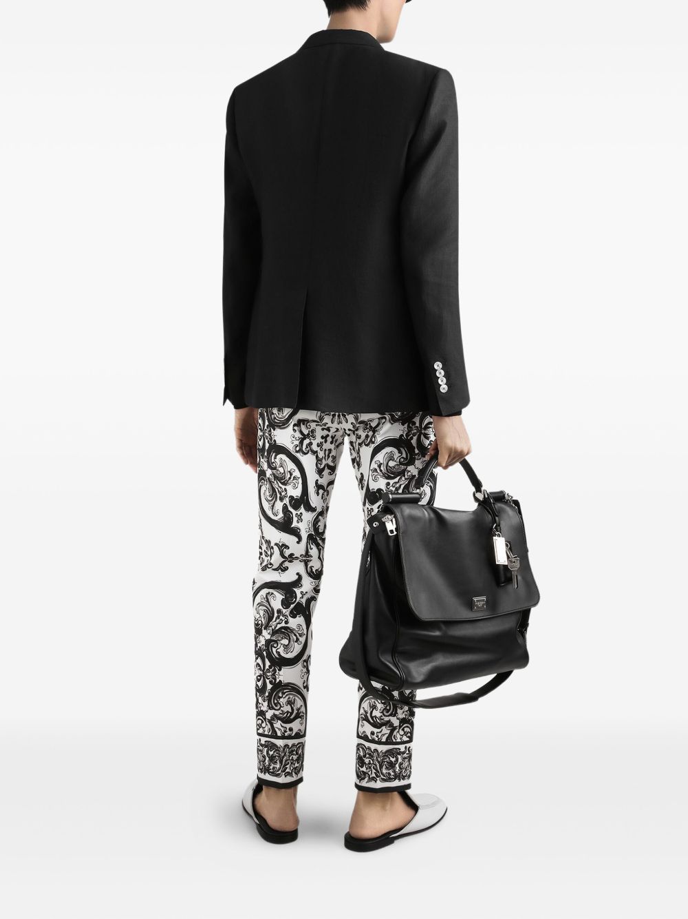 DOLCE & GABBANA Single-Breasted Linen Jacket - Size 48