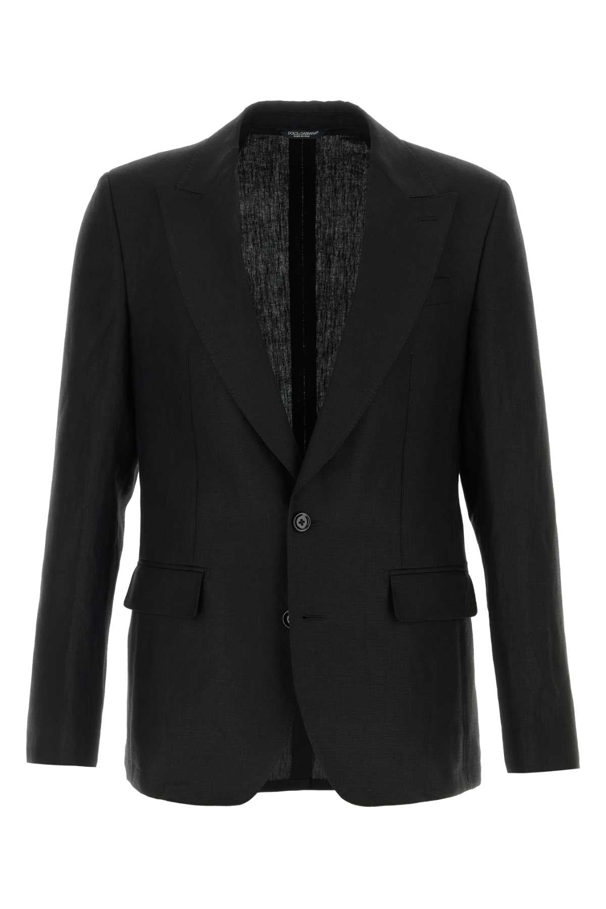 DOLCE & GABBANA Linen Blazer for Men - Perfect for SS25