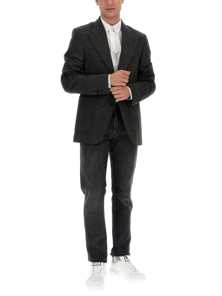 DOLCE & GABBANA Men's Single Breasted Peak Lapel Jacket