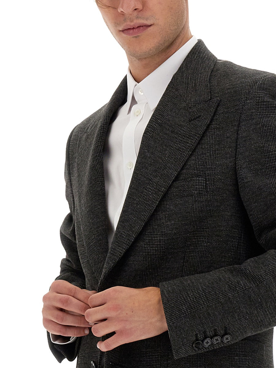 DOLCE & GABBANA Men's Single Breasted Peak Lapel Jacket