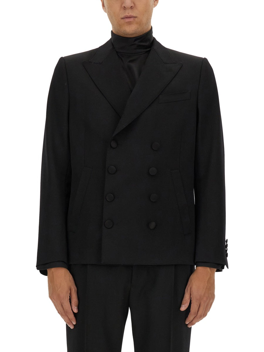 DOLCE & GABBANA Double-Breasted Wool Jacket - Size 50