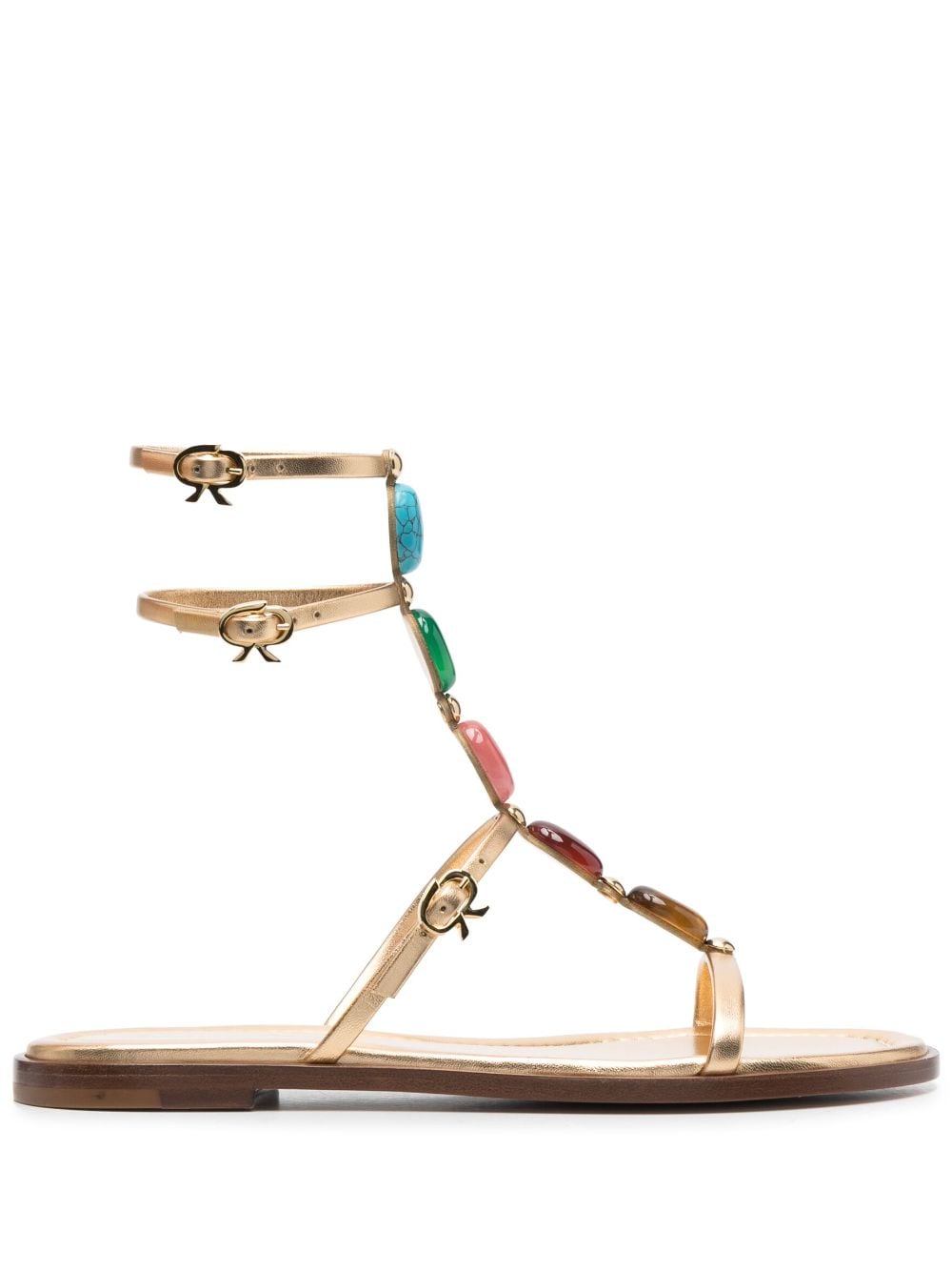 GIANVITO ROSSI Elegant Leather Sandal Shanti 05 for Women