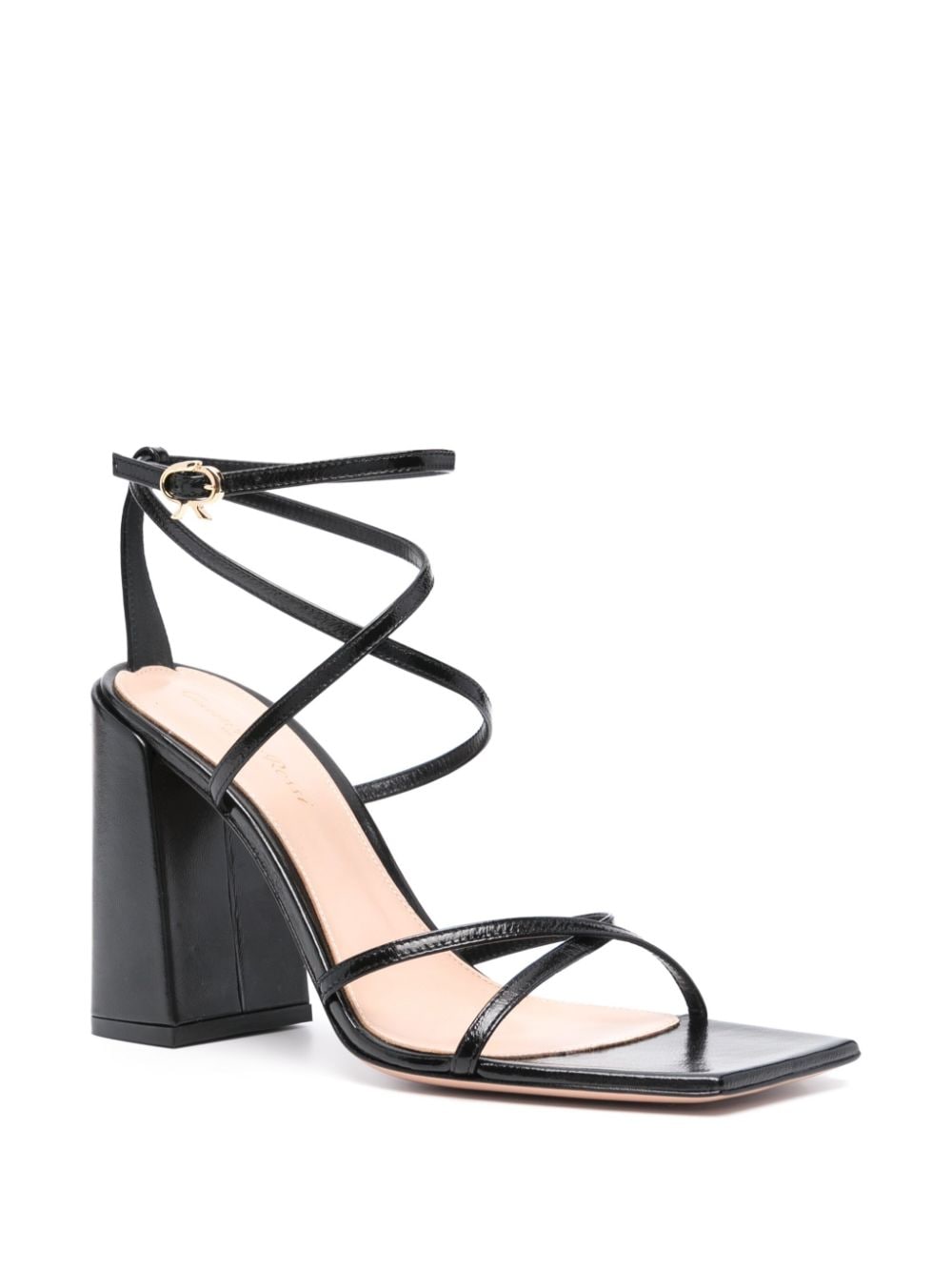 GIANVITO ROSSI Chic Leather Heel Sandals