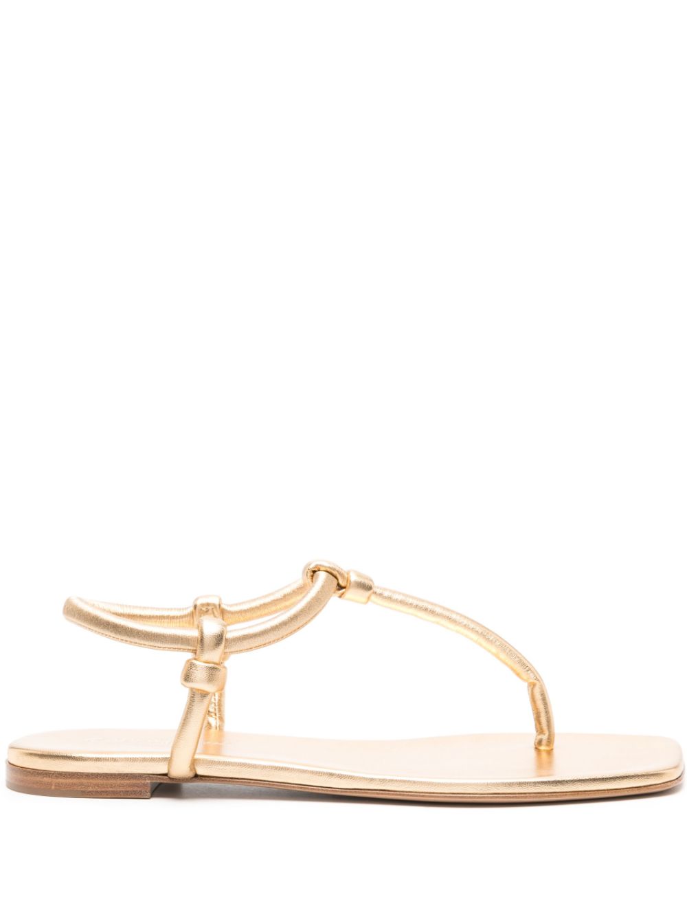 GIANVITO ROSSI Square Open Toe Thong Strap Sandals for Women
