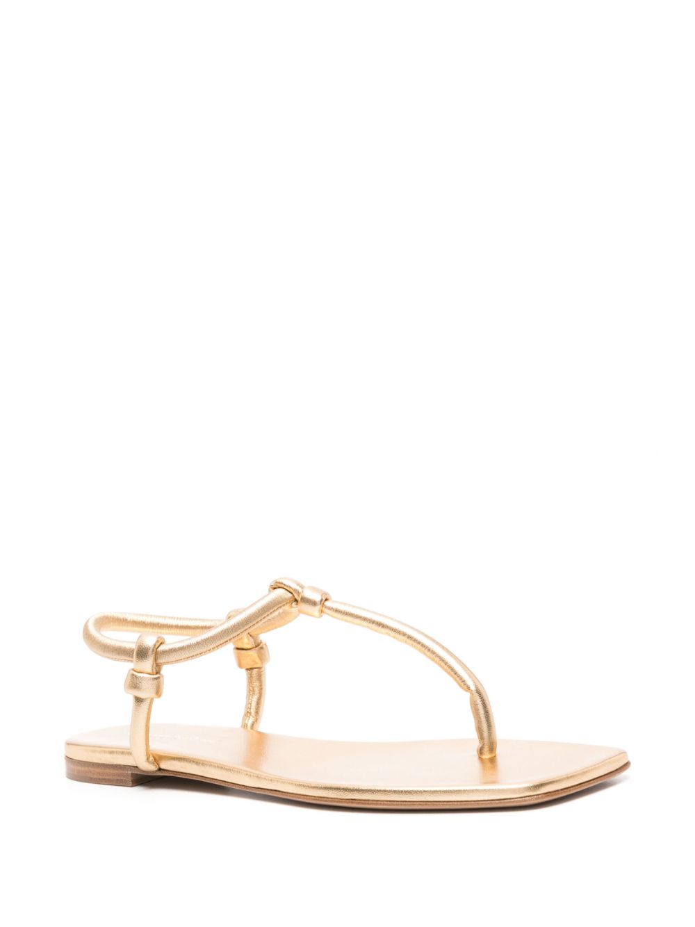 GIANVITO ROSSI Square Open Toe Thong Strap Sandals for Women