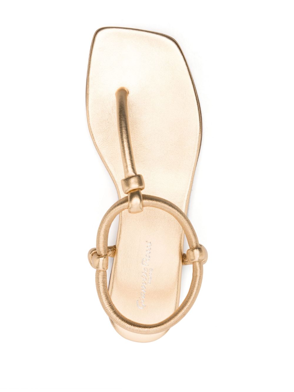GIANVITO ROSSI Square Open Toe Thong Strap Sandals for Women