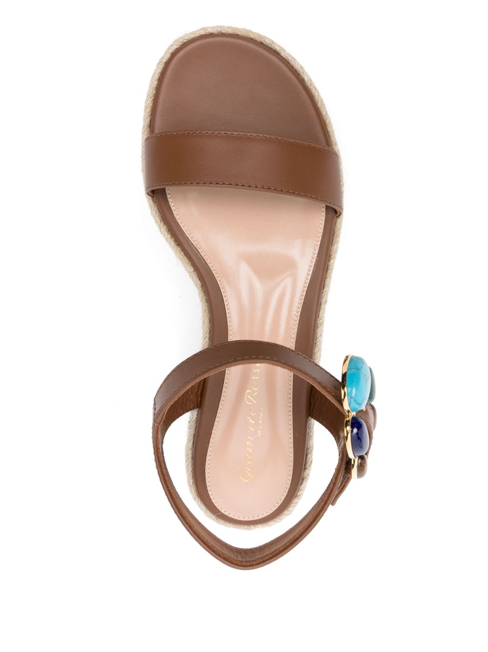 GIANVITO ROSSI Luxurious Leather Sandals with Buckle Ankle Strap