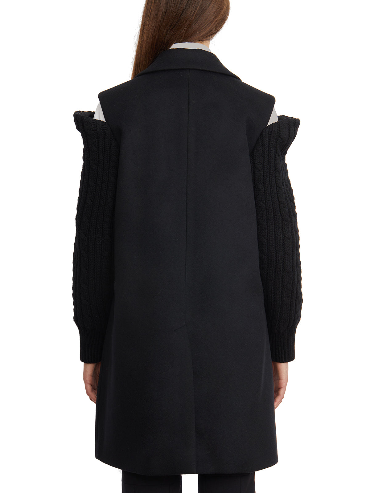 COMME DES GARÇONS Wool Sleeve Jacket with Open Shoulder - Size S