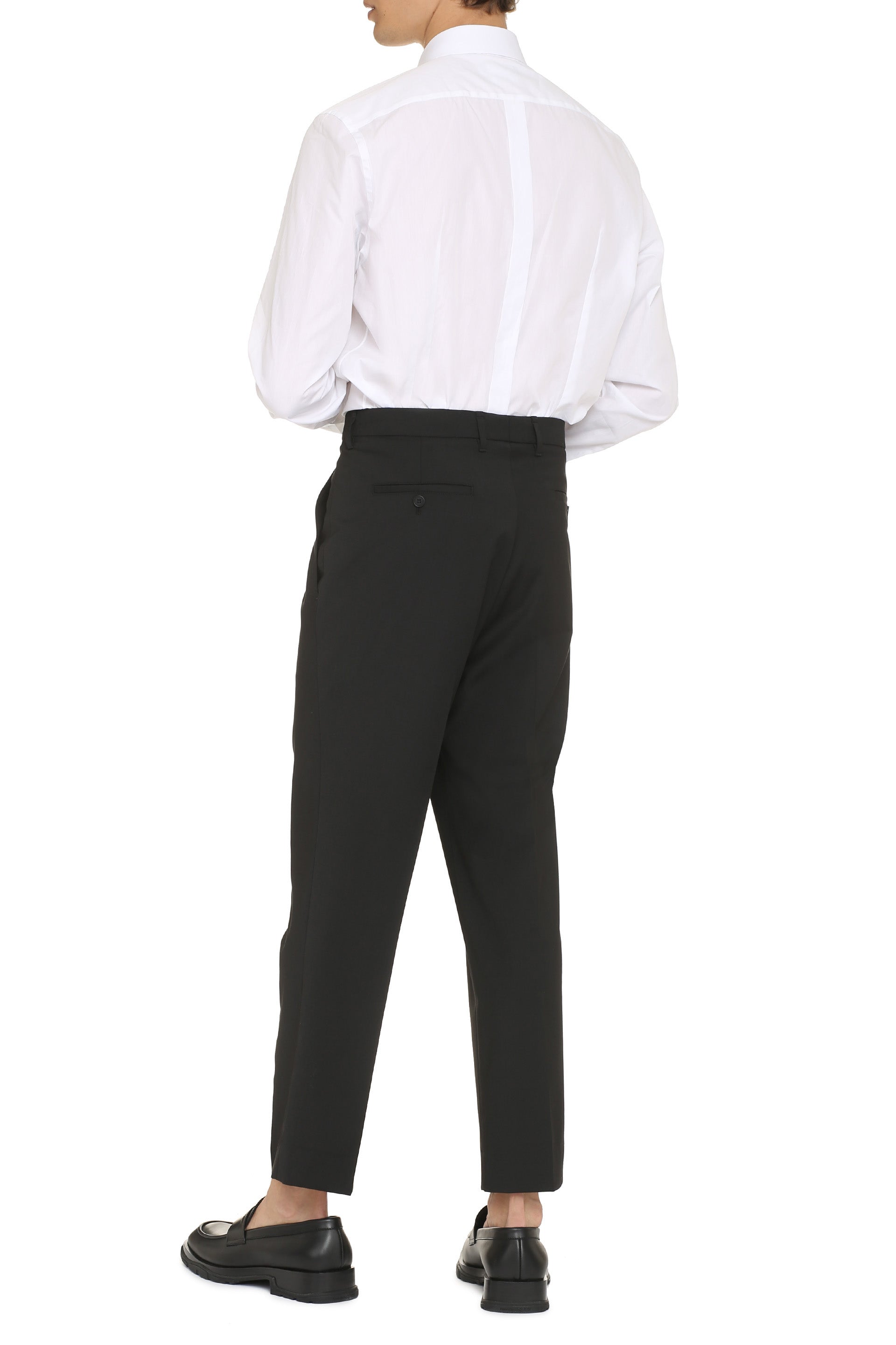 DOLCE & GABBANA Classic Poplin Tuxedo Shirt - Slim Fit