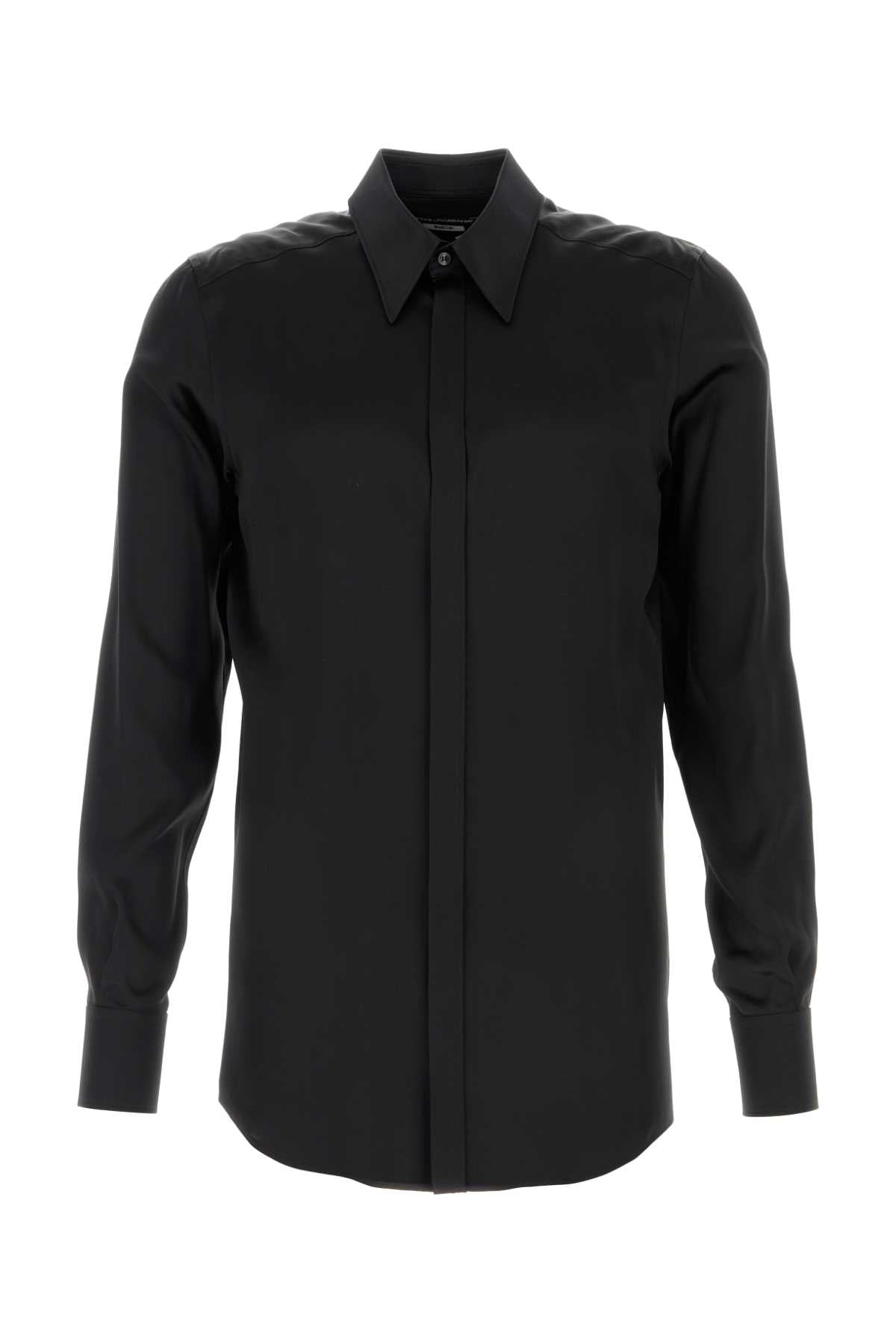 DOLCE & GABBANA Satin Martini Shirt for Men - FW24