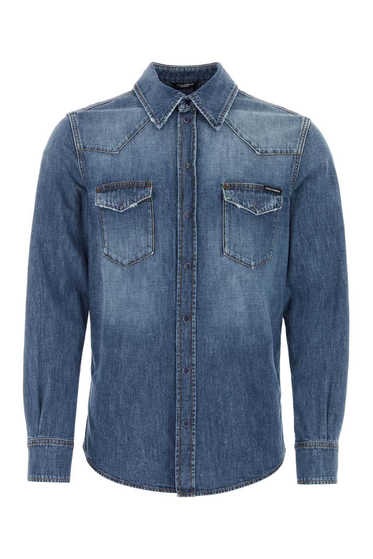 DOLCE & GABBANA Classic Denim Shirt for Men - FW24