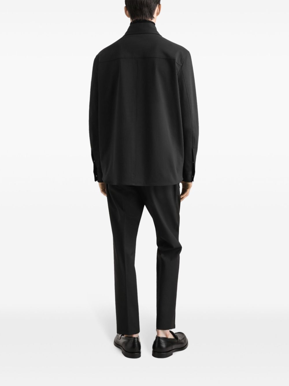 DOLCE & GABBANA Technical Fabric Shirt with Logo Plaque - Size 48