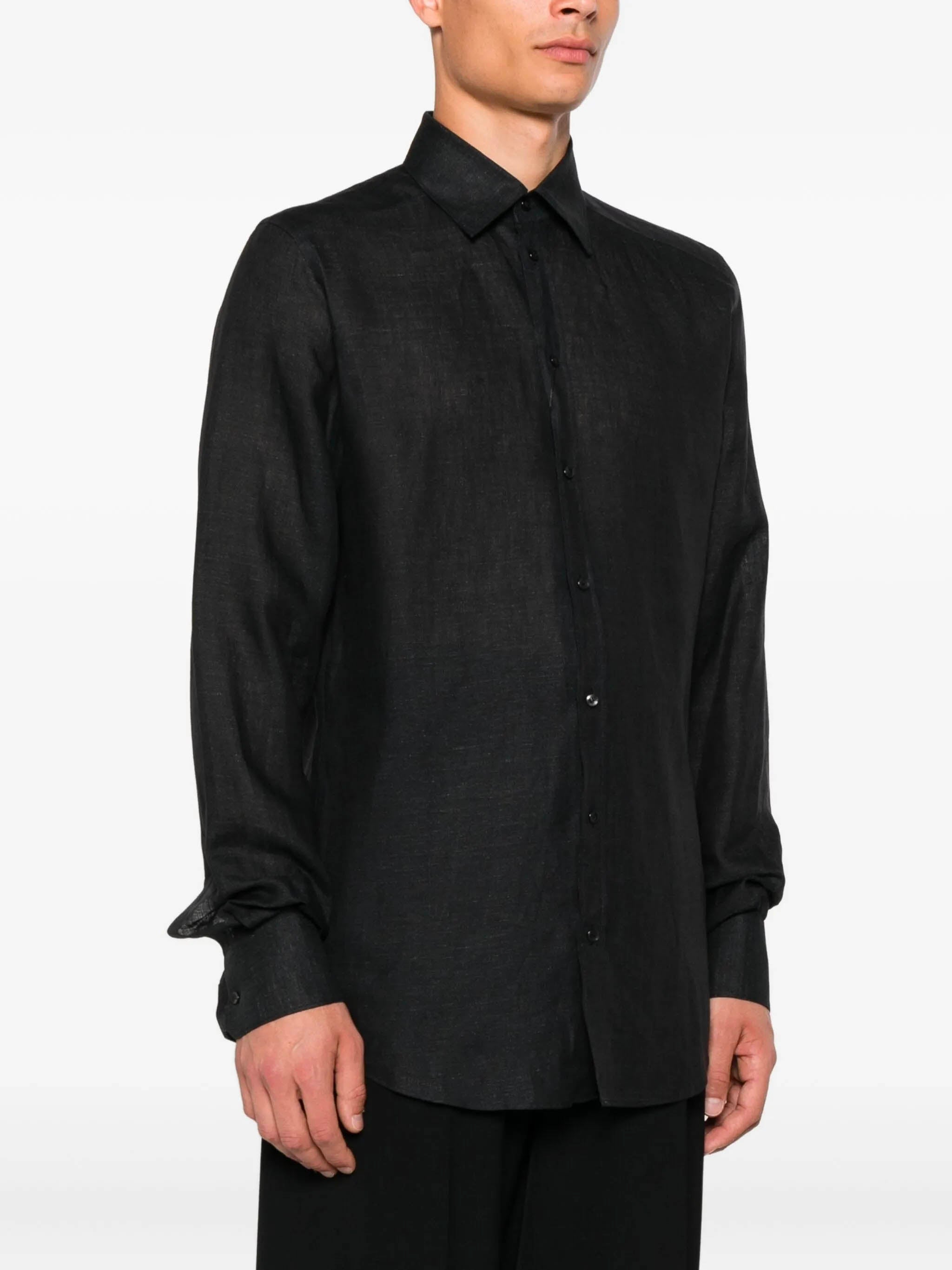 DOLCE & GABBANA Men's Martini Linen Shirt (Size 40)