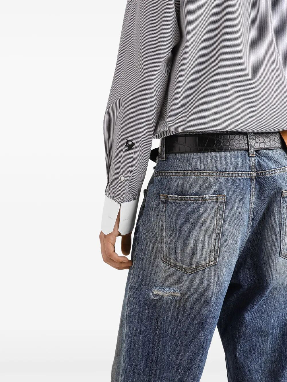 DOLCE & GABBANA Classic Striped Cotton Shirt for Men - SS25 Collection