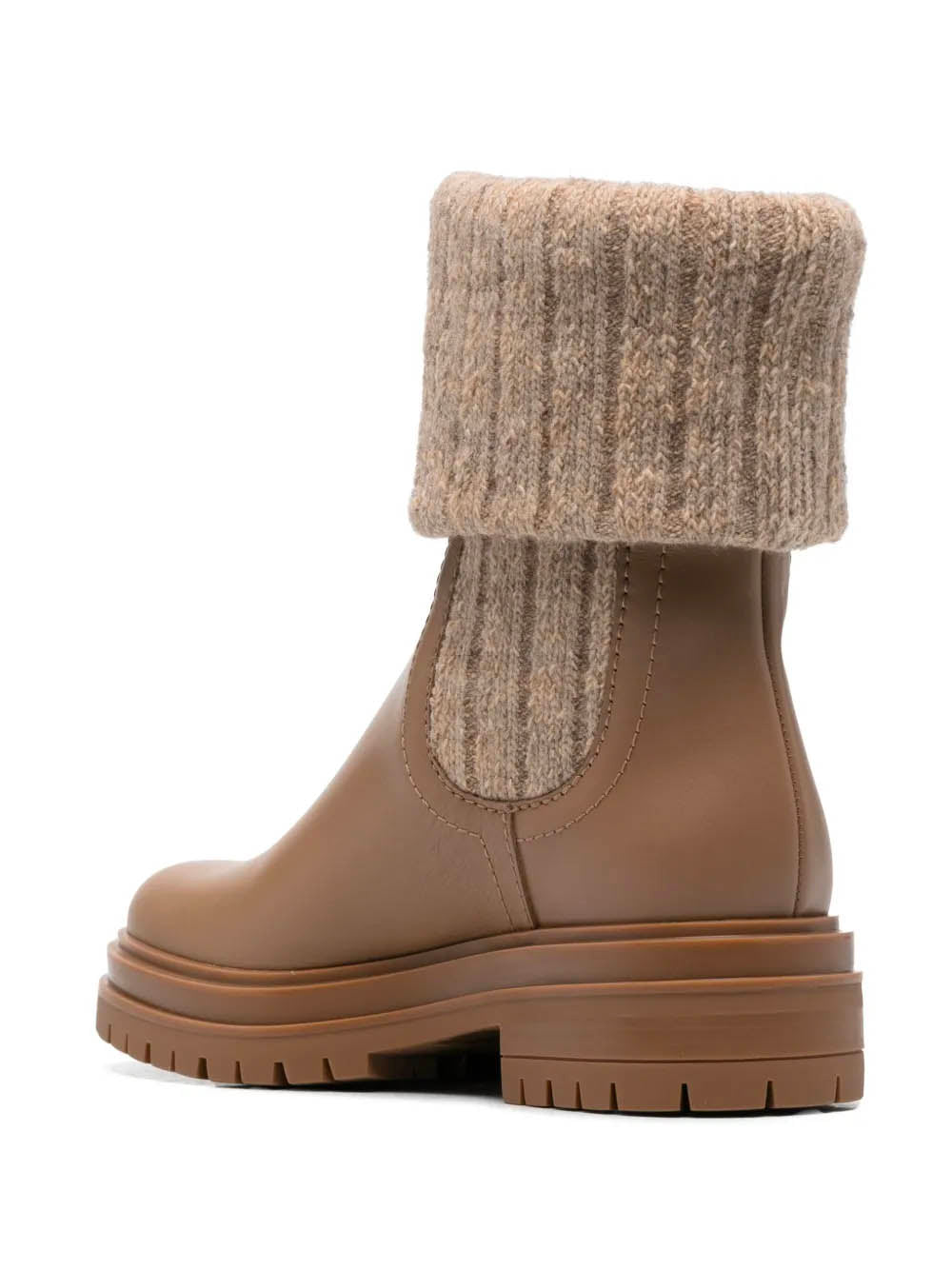 GIANVITO ROSSI Chic Knit Stretch Ankle Boots