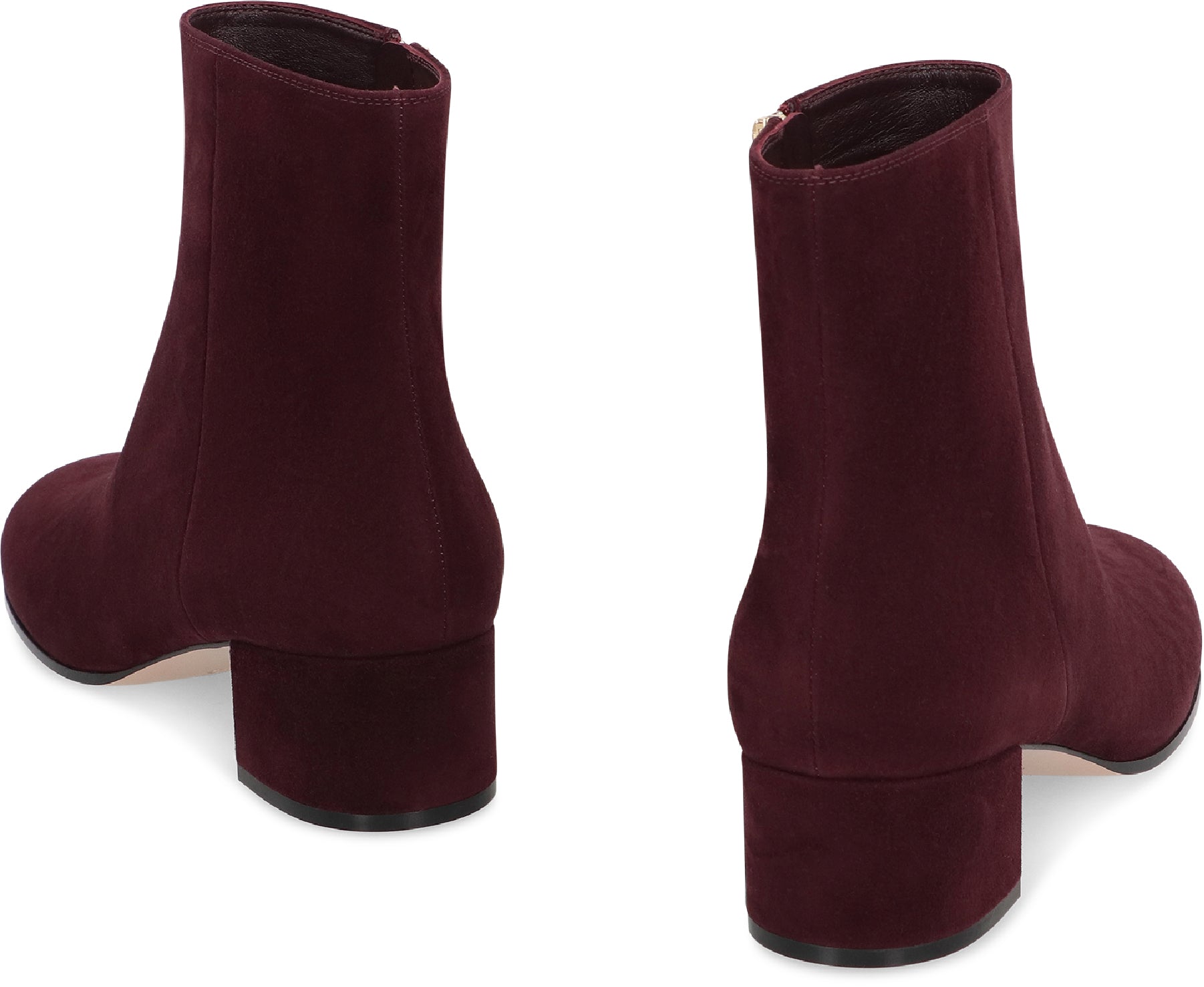 GIANVITO ROSSI Suede Ankle Boots with Internal Side Zippered Closure