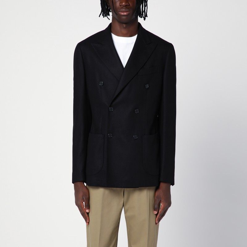 SANTANIELLO Wool-Blend Double-Breasted Jacket - Men's