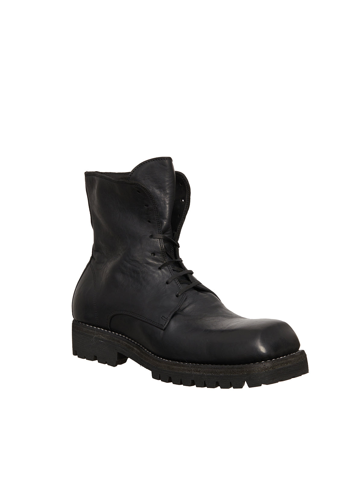 GUIDI Lace-Up Leather Boots for Men