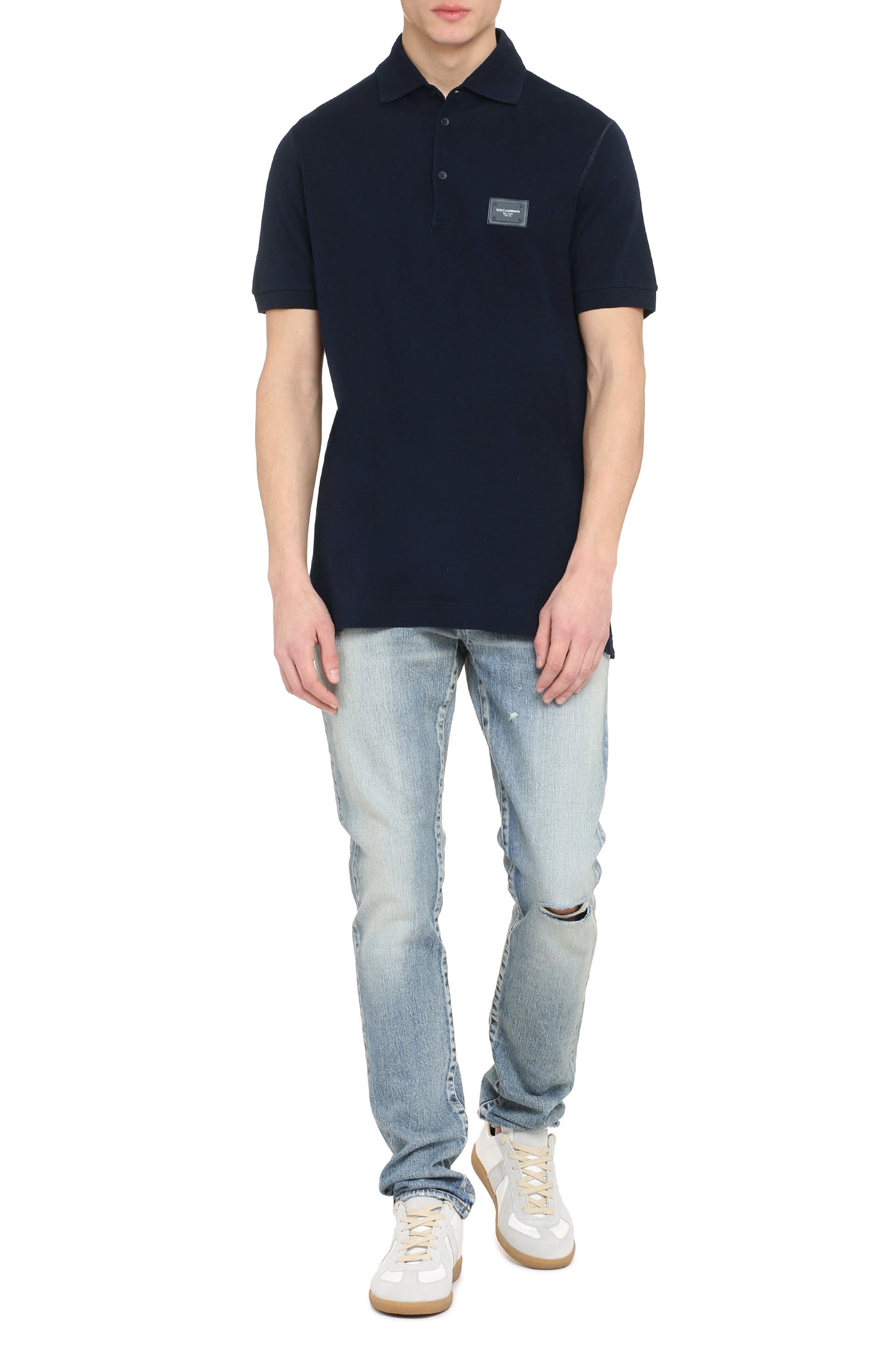 DOLCE & GABBANA Classic Cotton-Piqué Polo Shirt