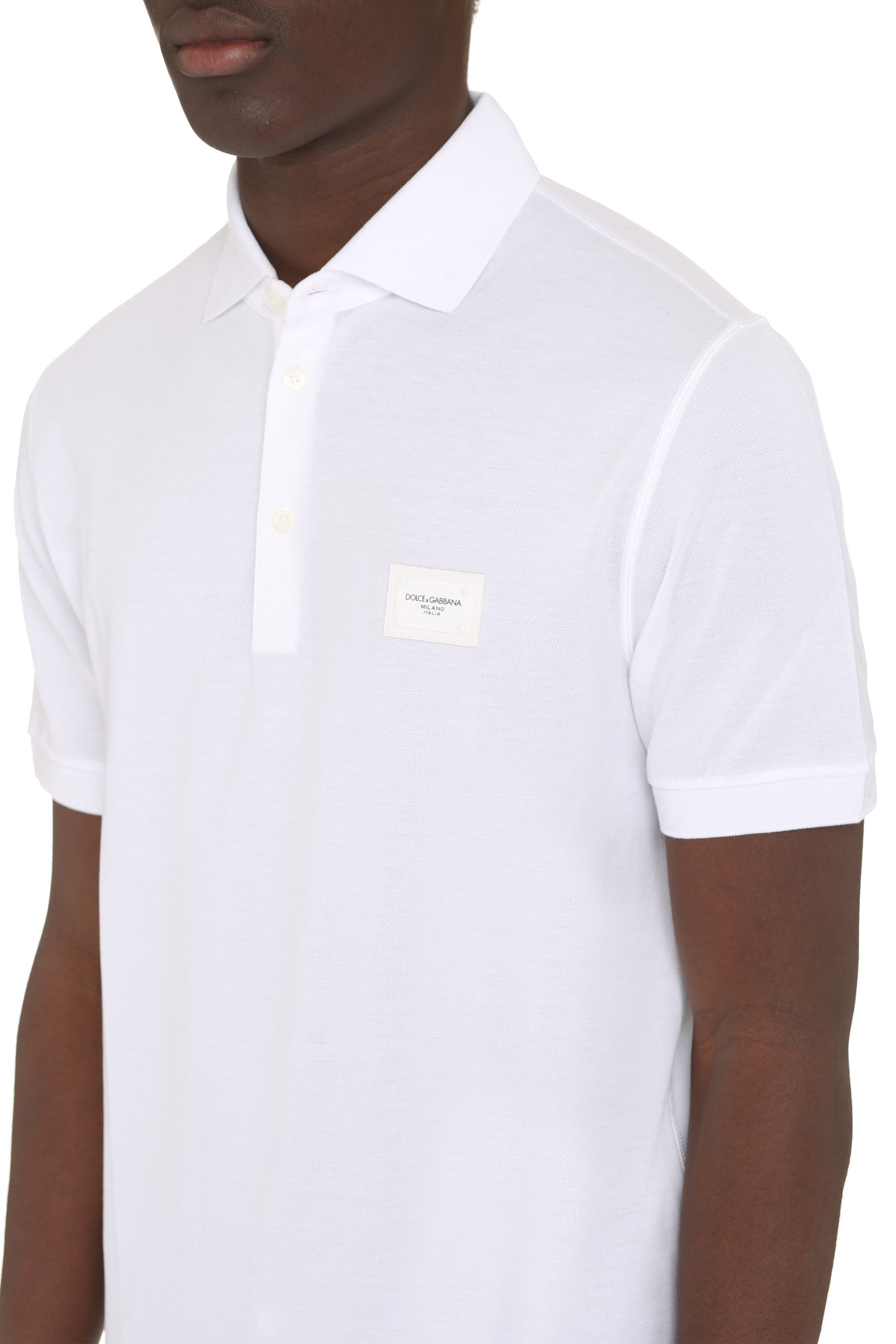 DOLCE & GABBANA Cotton-Piqué Polo Shirt for Men