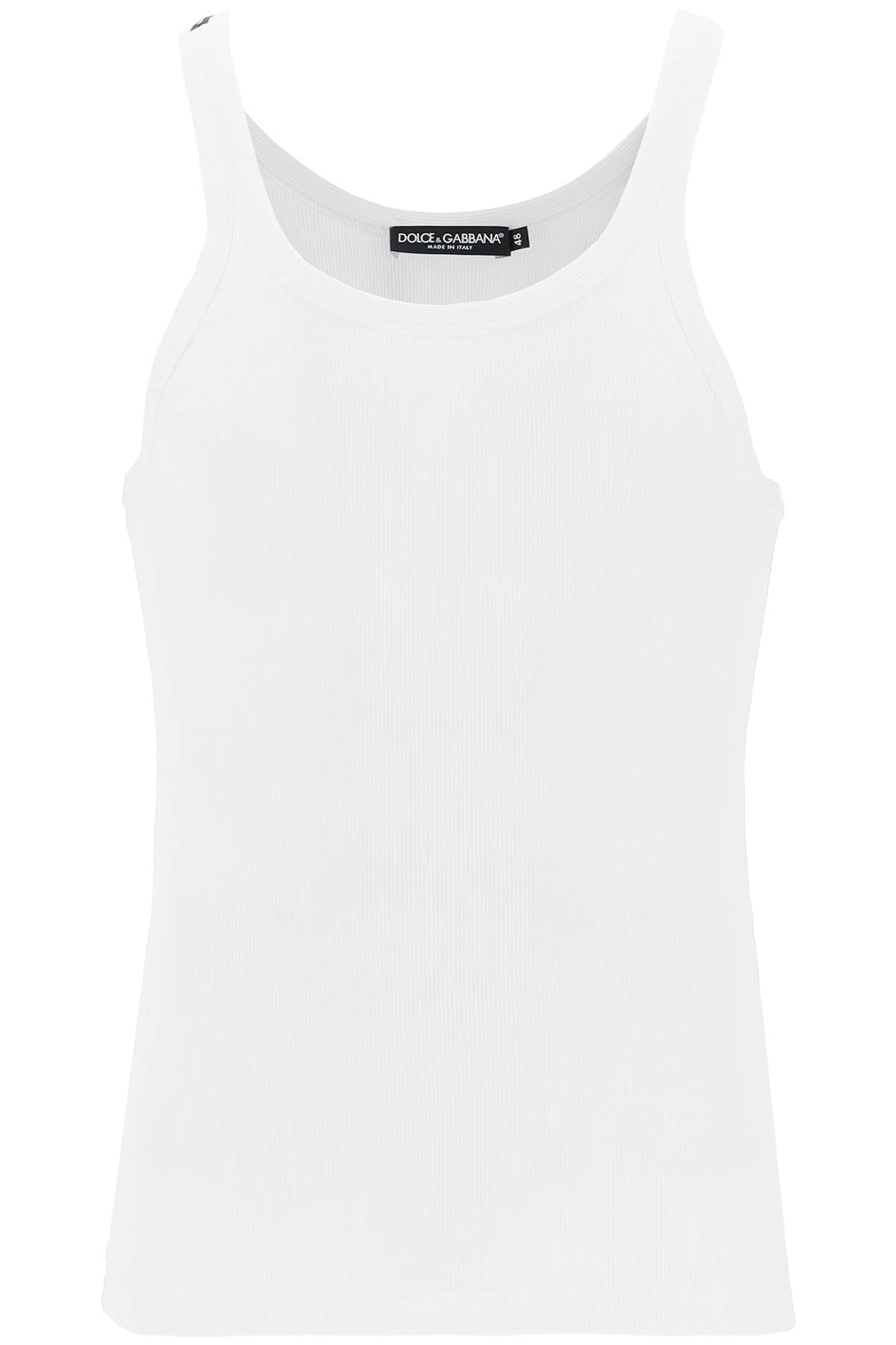 DOLCE & GABBANA Ribbed Cotton Tank Top for Men